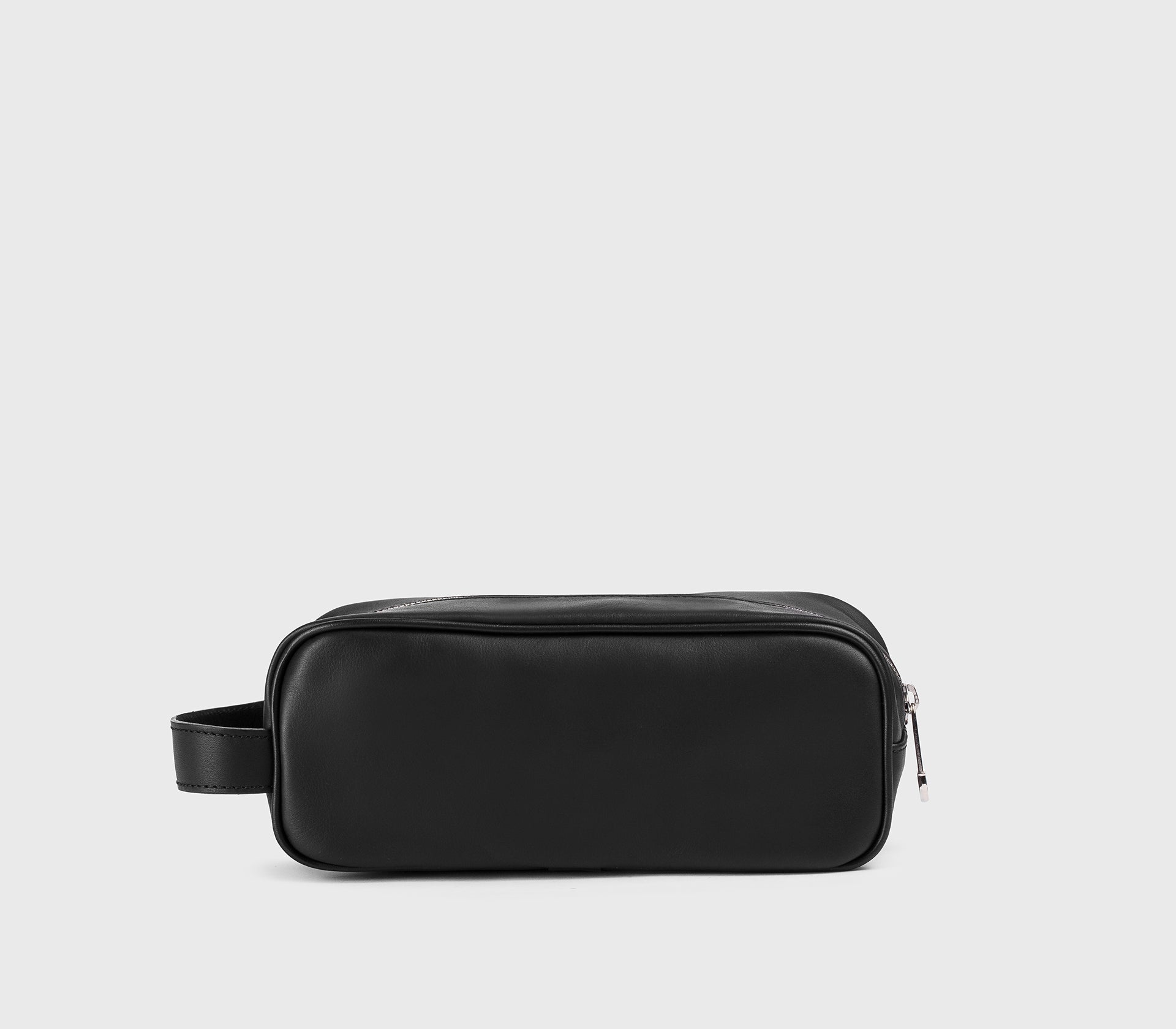 Trousse de toilette en cuir noir