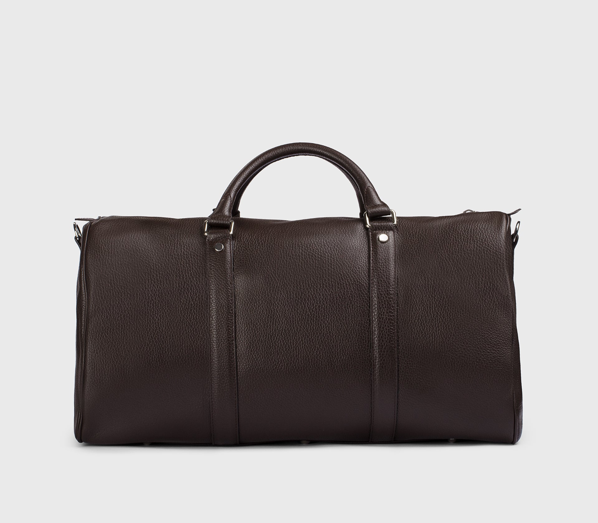 Weekender aus schokoladenfarbenem Walkleder
