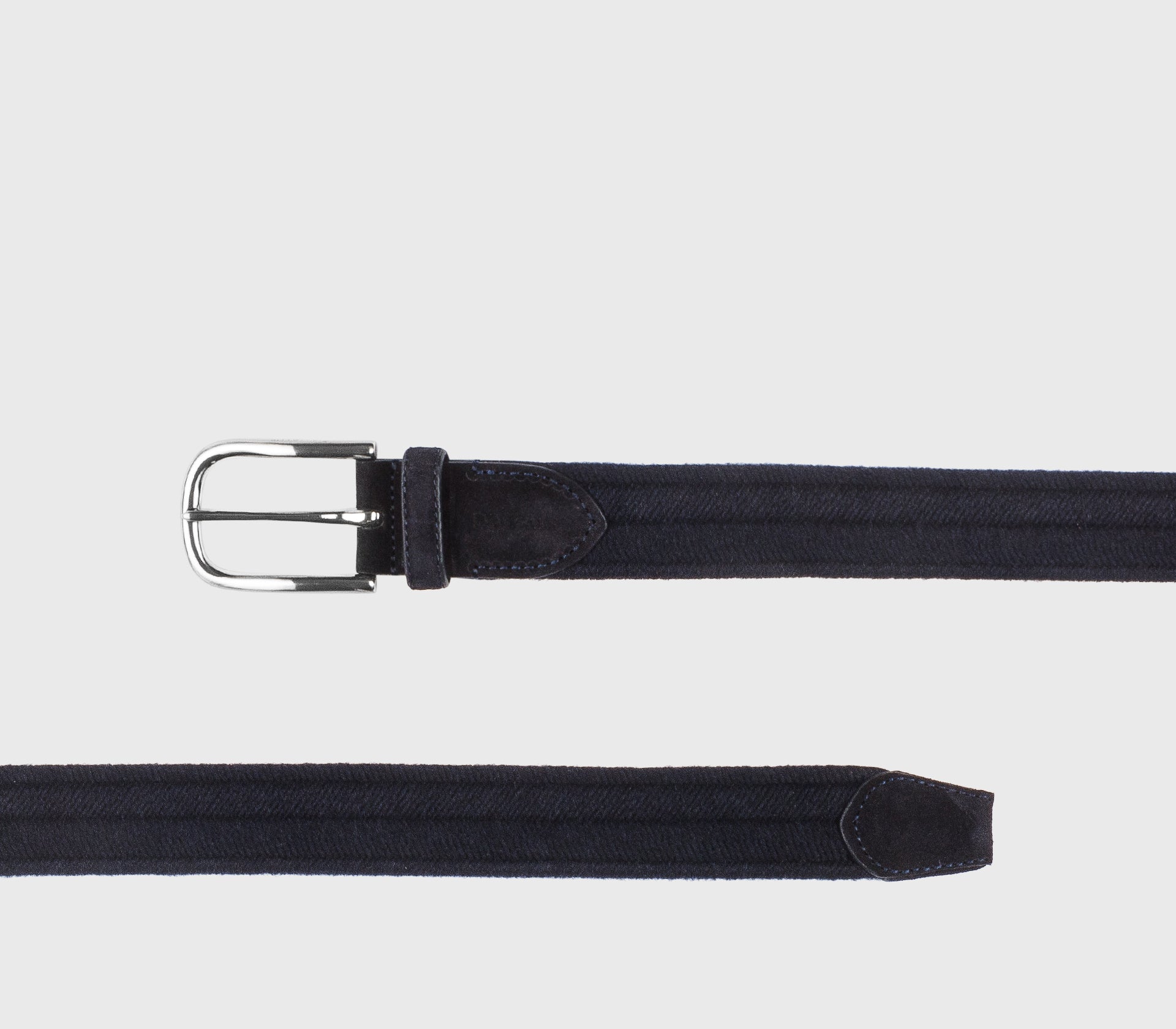 Cintura regolabile in lana blu