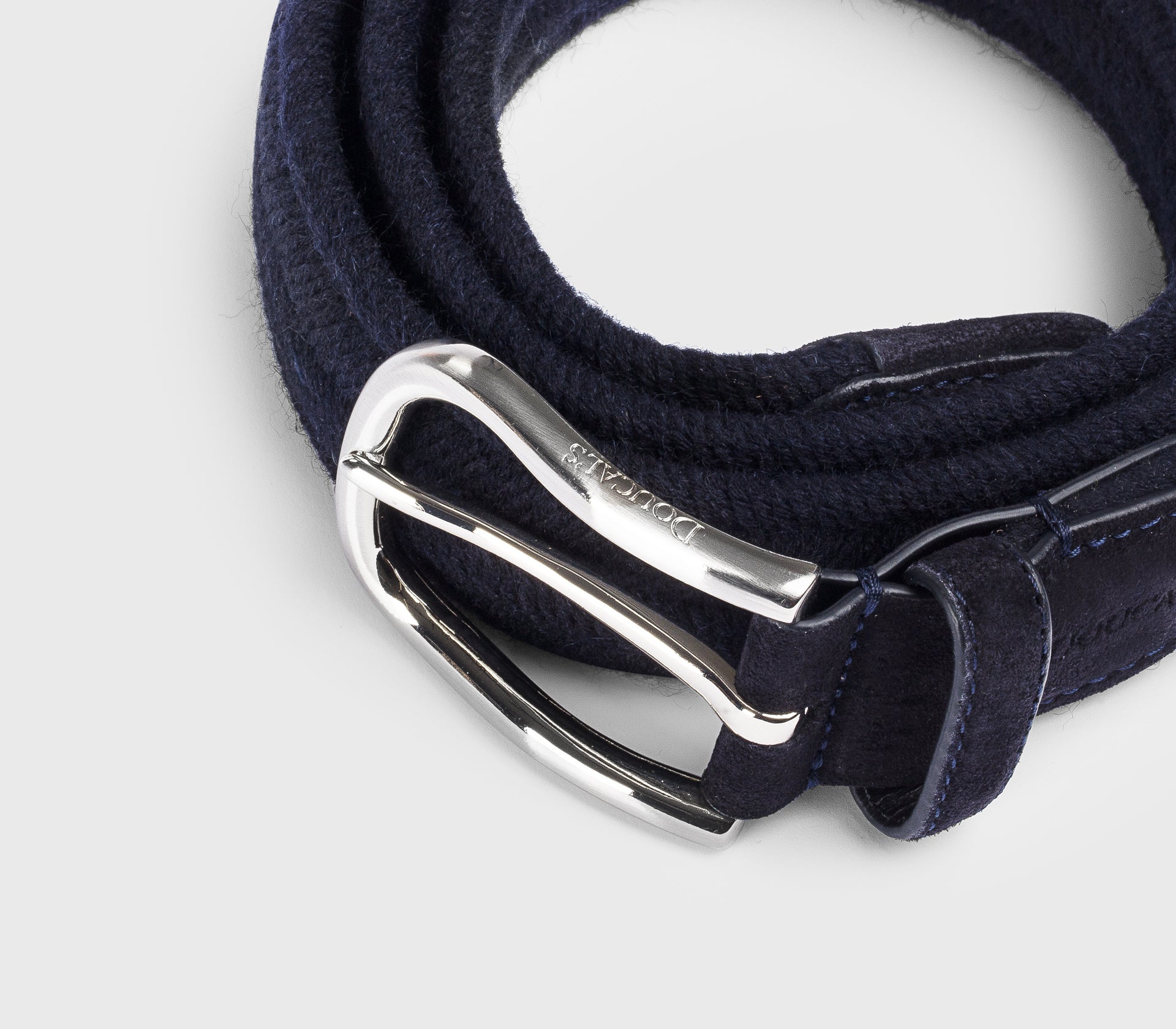 Verstellbarer Gürtel aus blauer Wolle