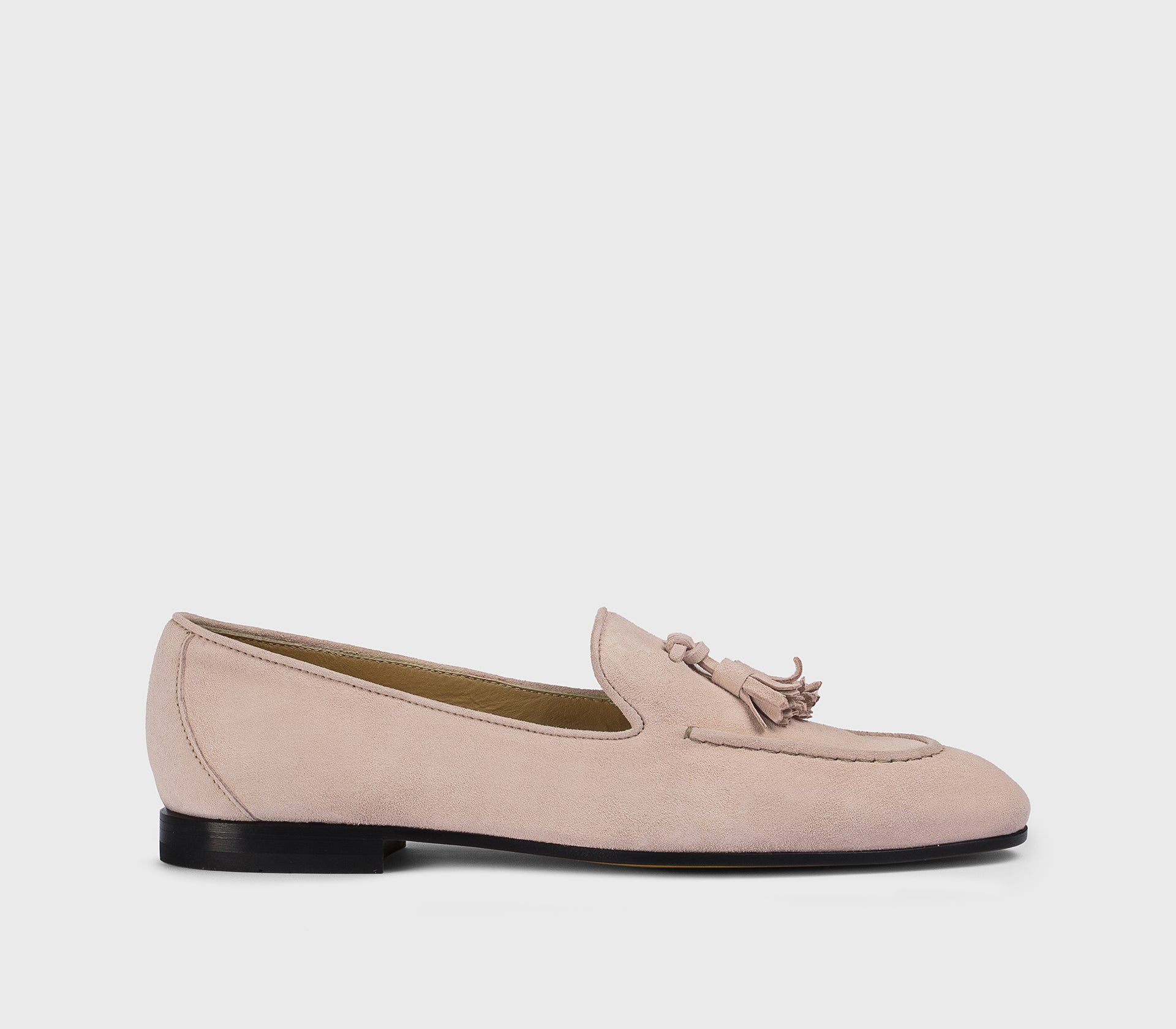 DD8313MEGNUF278NS07 - Mocassino con nappine in suede rosa "phard"