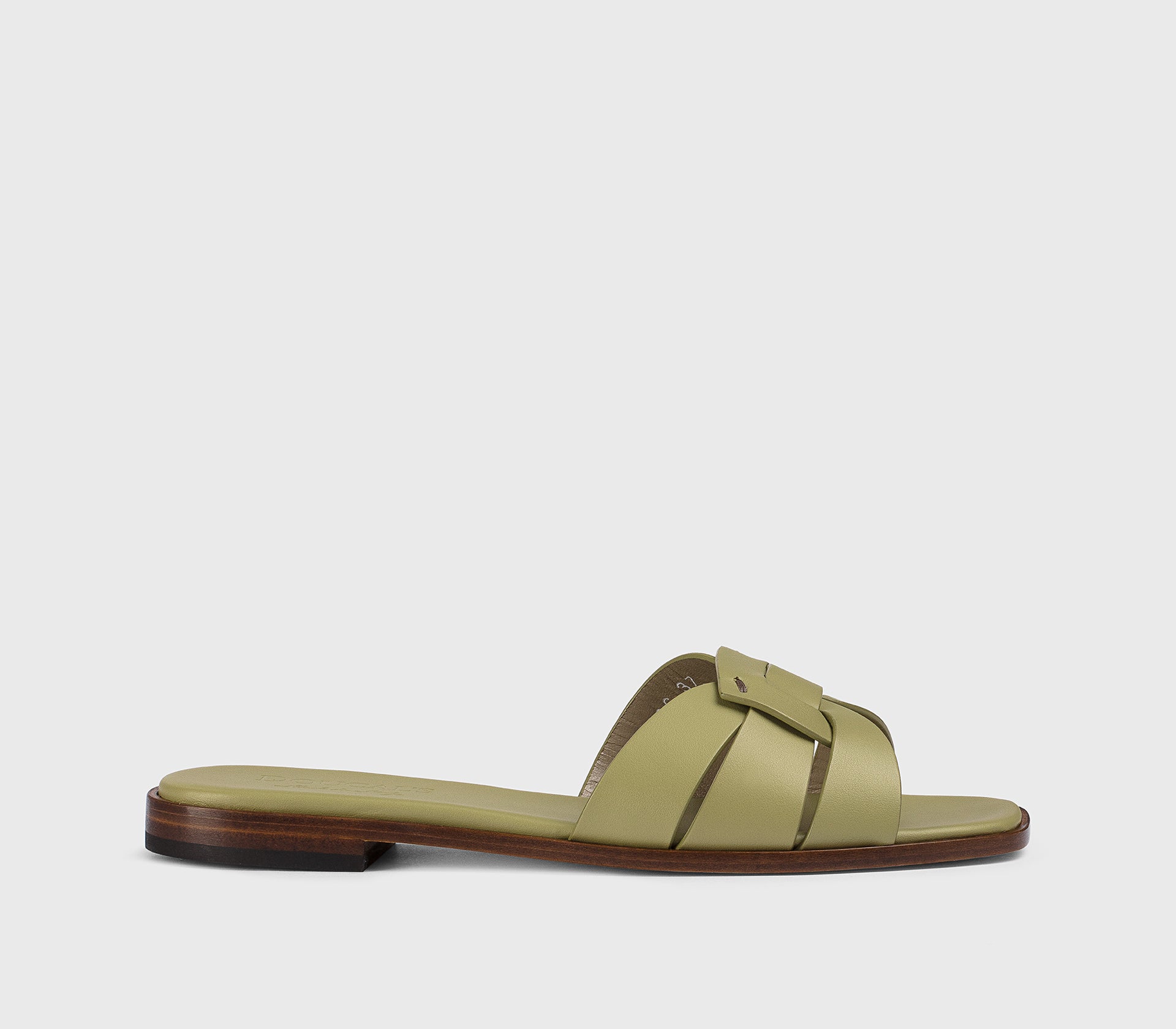 DD8696DEGNUF073MV39 - Sandalo in pelle verde "leave"