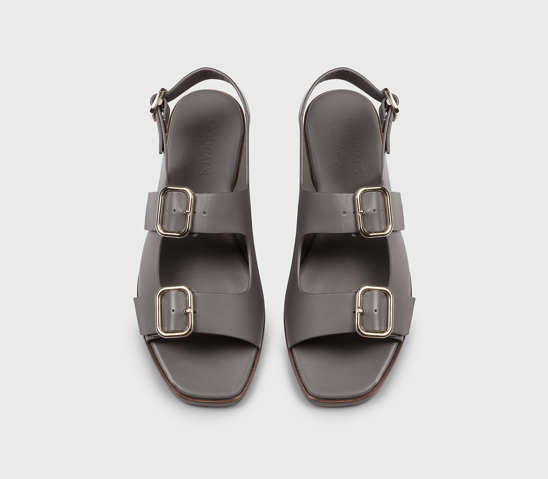 DD8770DEGNUF073MN03 - Sandalo con fibbie in pelle grigio