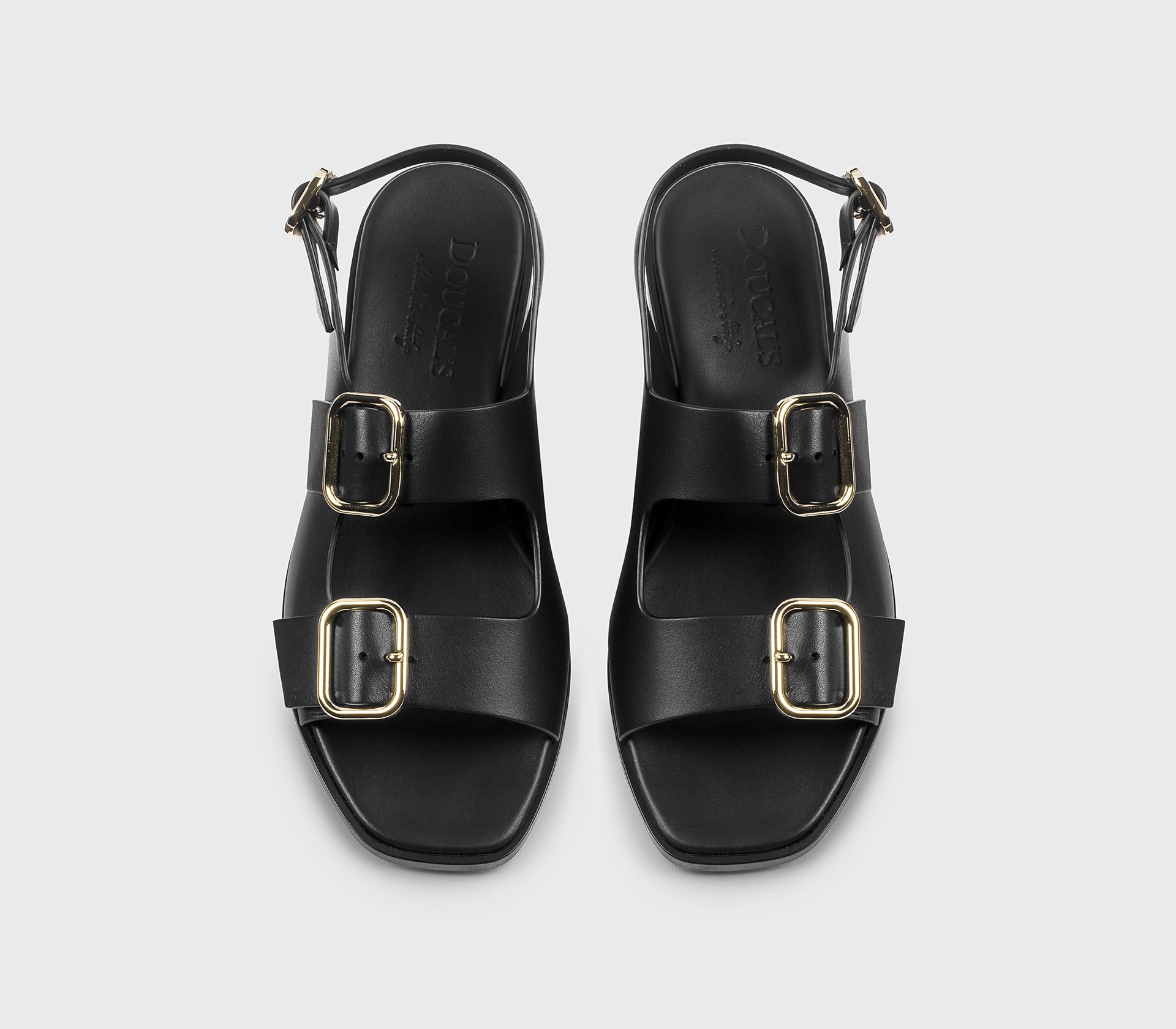 DD8770DEGNUF073NN00 - Sandalo con fibbie in pelle nero