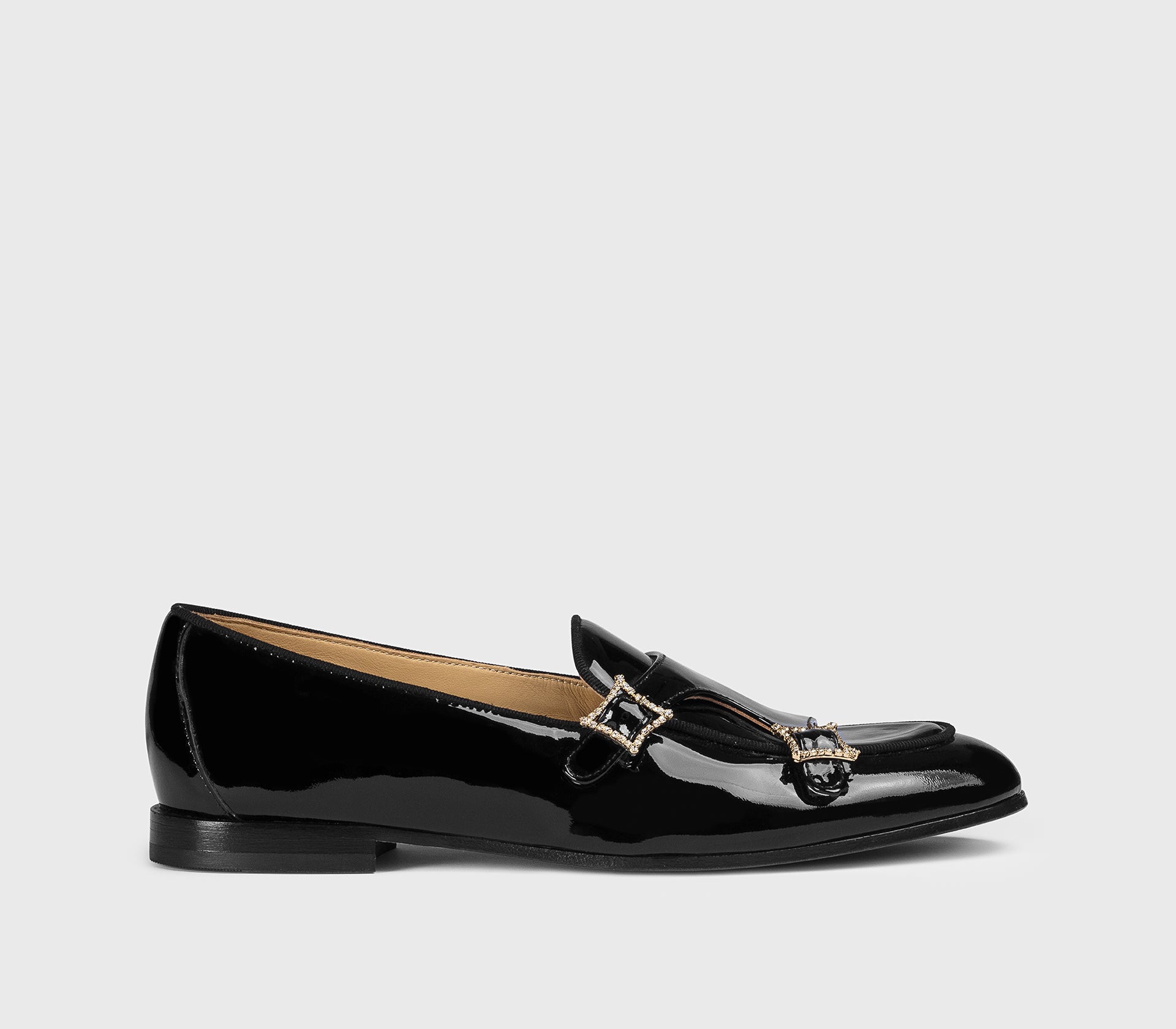 DD8784MEGNUF263NN00 - Mocassino doppia fibbia in vernice nero