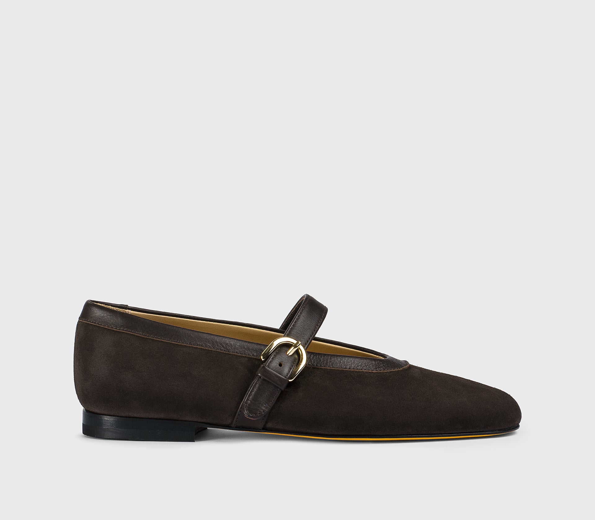 DD8859MAENPF786NL03 - Ballerina con cinturino in suede mogano