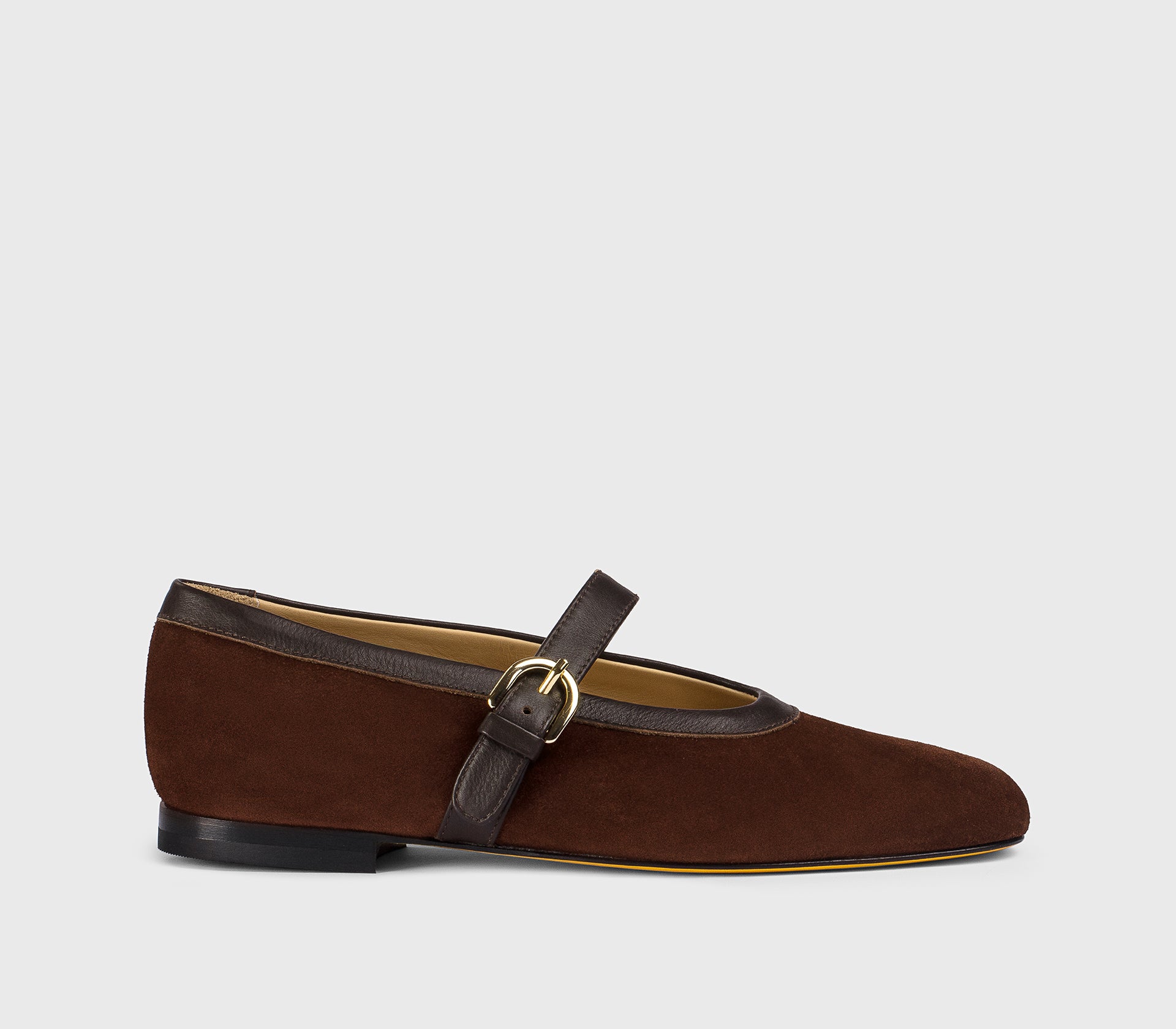 DD8859MAENPF786NM45 - Ballerina con cinturino in suede marrone "wood"
