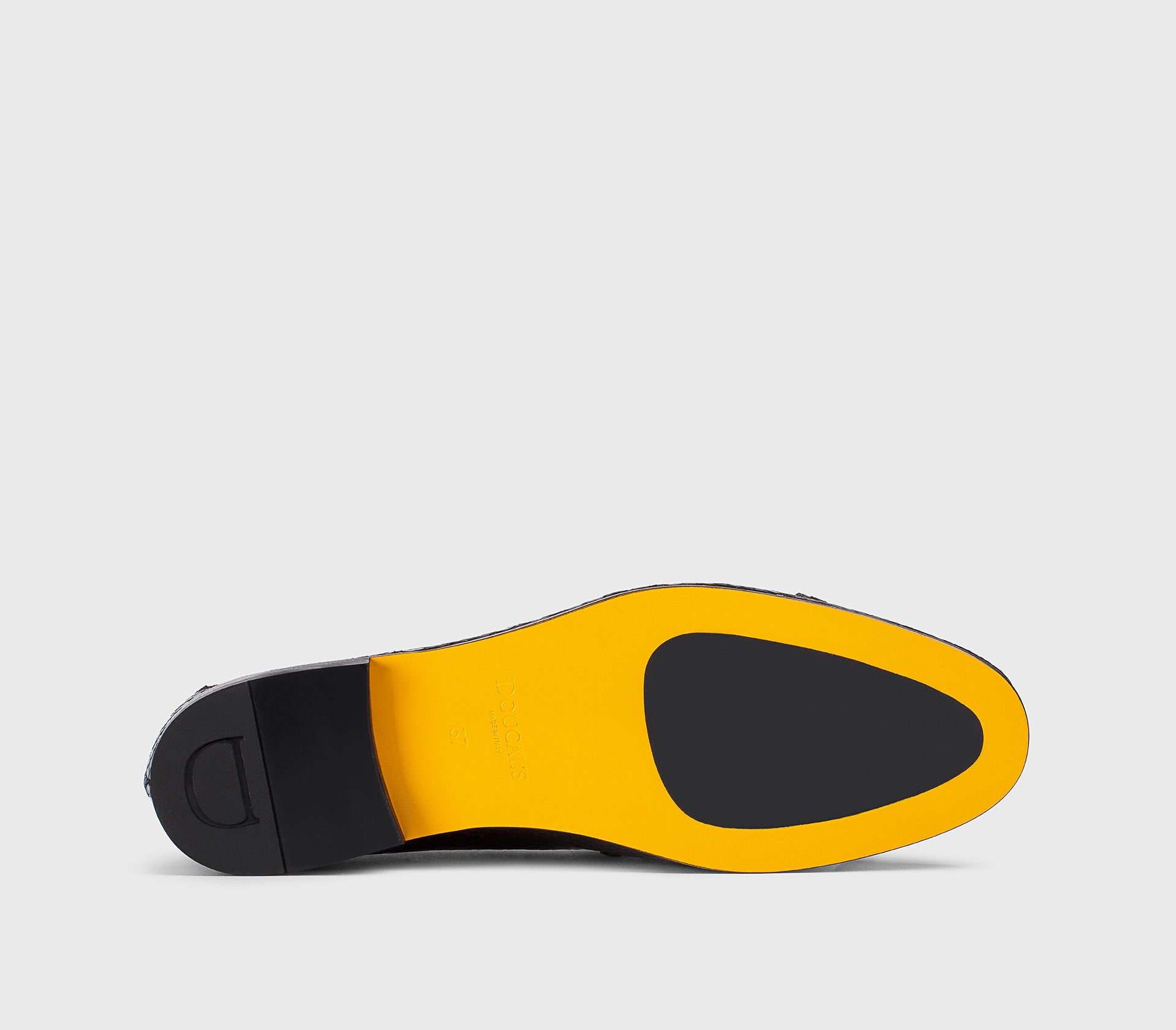 DD8877MEGNUF277NN00 - Mocassino con doppia fibbia in pelle stampa pitone nero