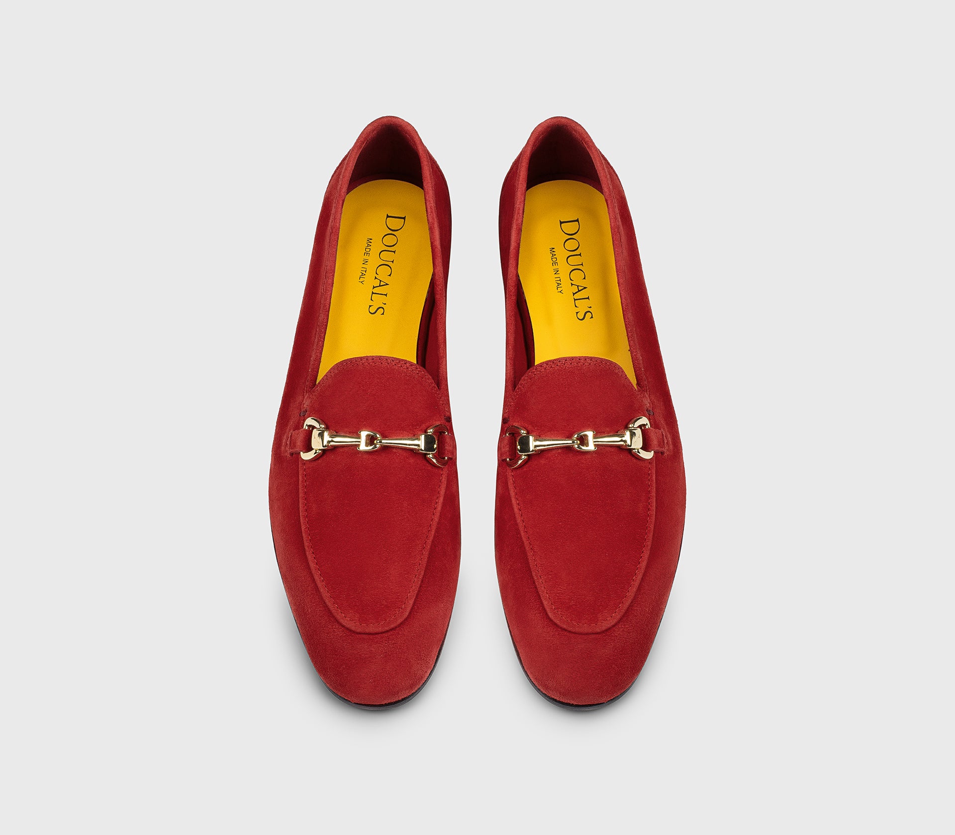 DD8878MEGNUZ278NR21 - Mocassino con accessorio in metallo in suede rosso