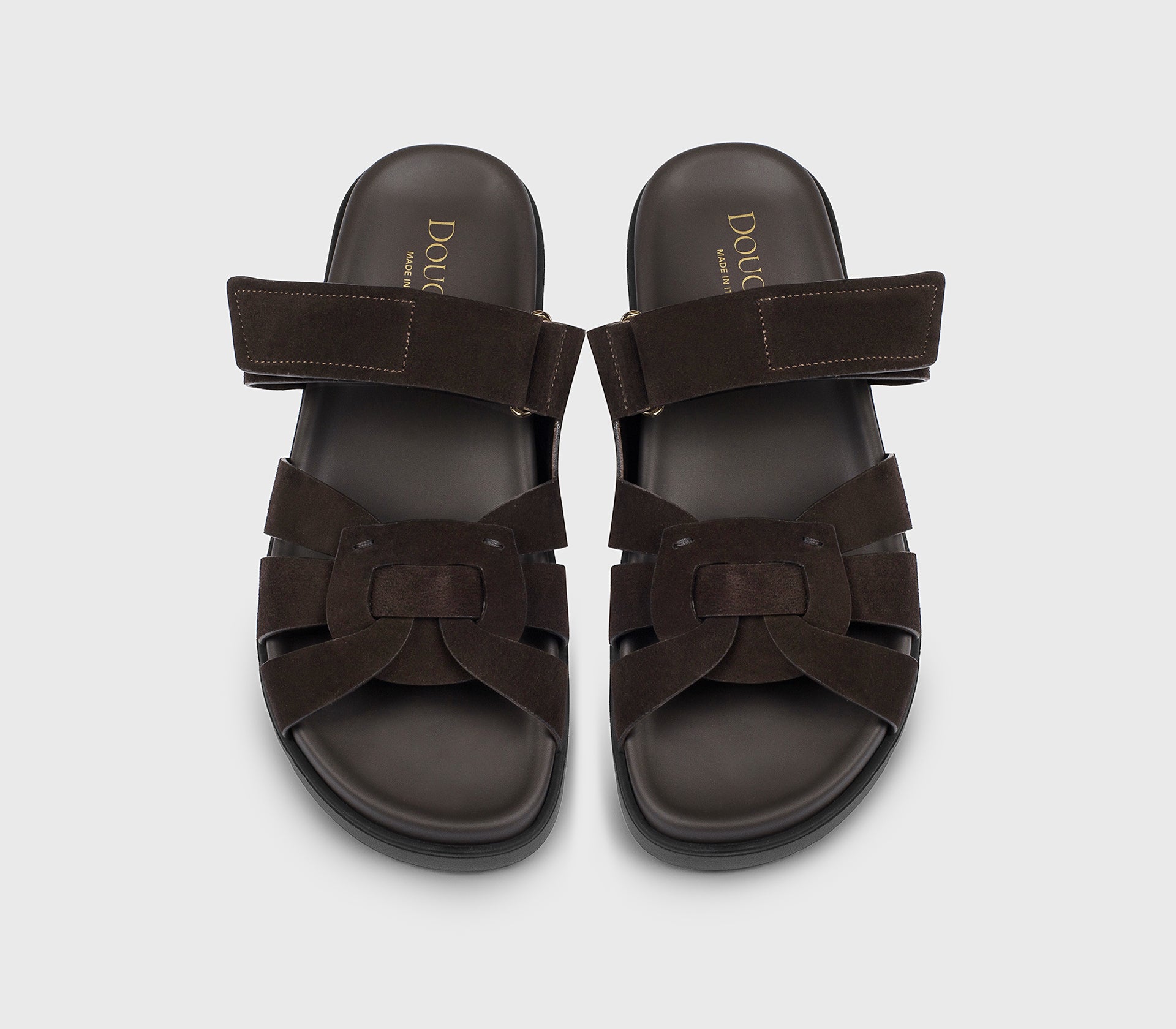 DD8890MATIUF229NL03 - Sandalo multifascia in suede mogano