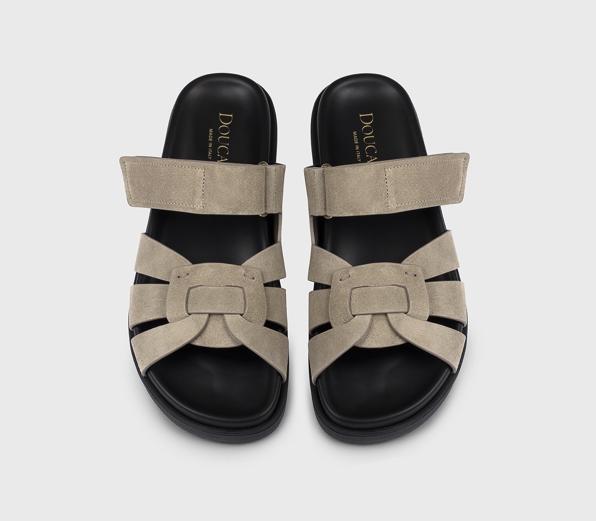 DD8890MATIUF229NM20 - Sandalo multifascia in suede fango