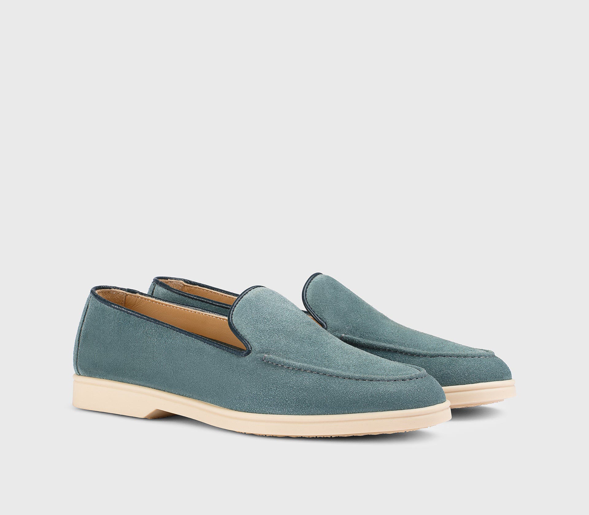 DD8893JOANUY229GB34 - Mocassino in suede blu "horizon"