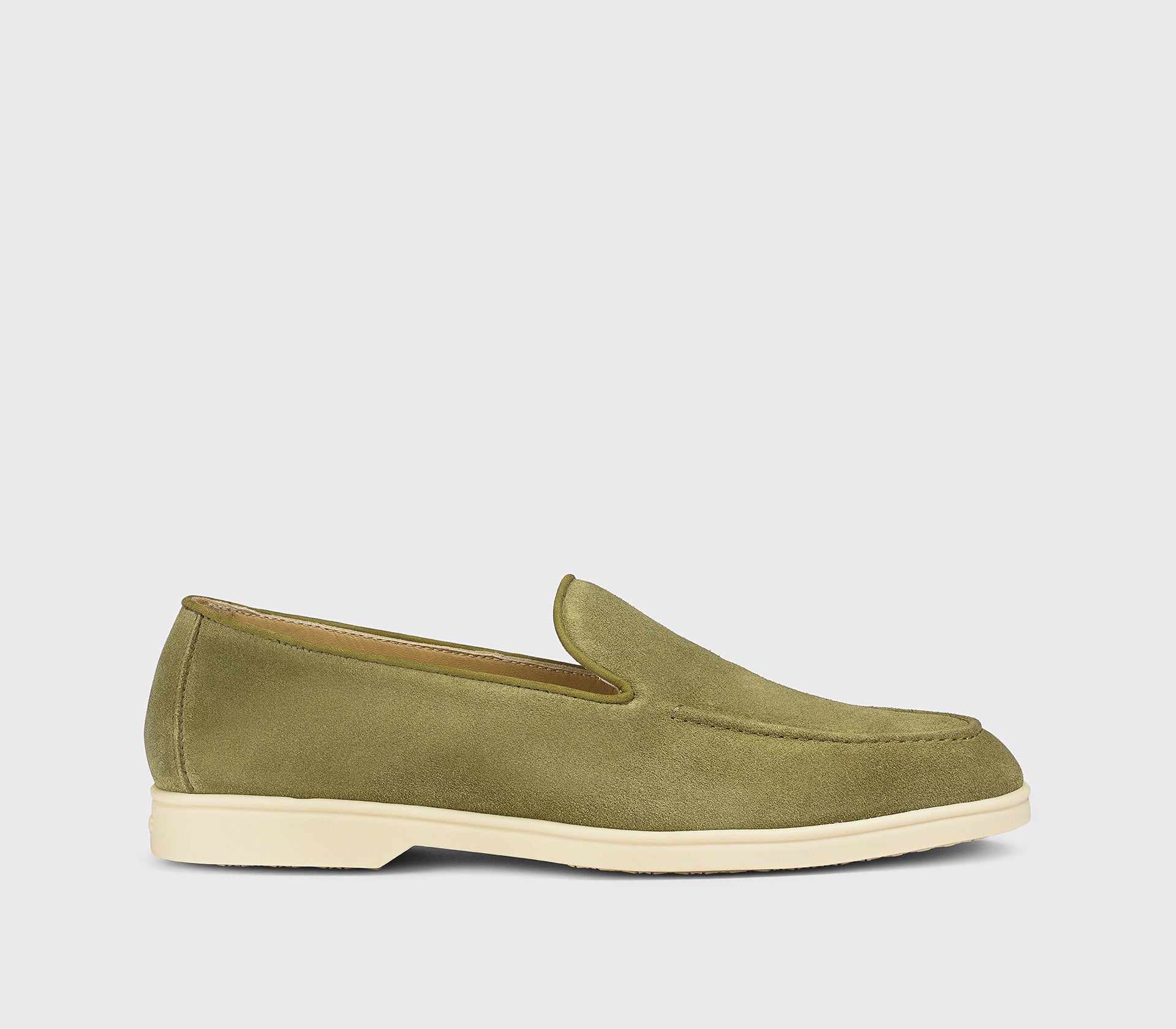 DD8893JOANUY229GV39 - Mocassino in suede verde "leave"