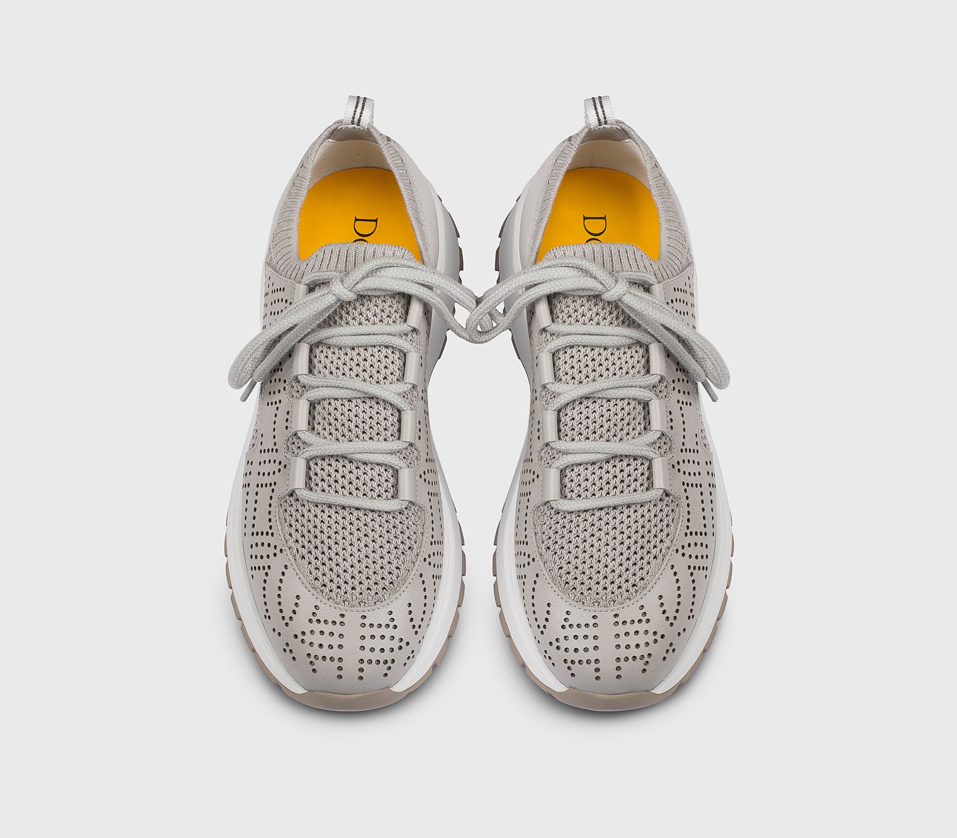 DD8898WHINPZ850SW17 - Sneaker in tessuto tecnico e pelle traforata ghiaccio