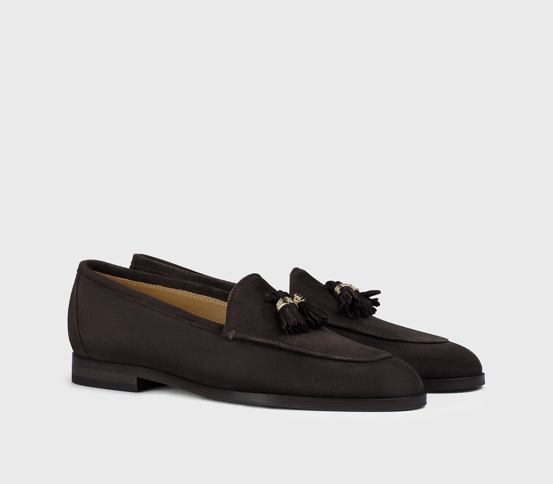 DD8943ELEAUF252TL03 - Mocassino con nappine in suede mogano