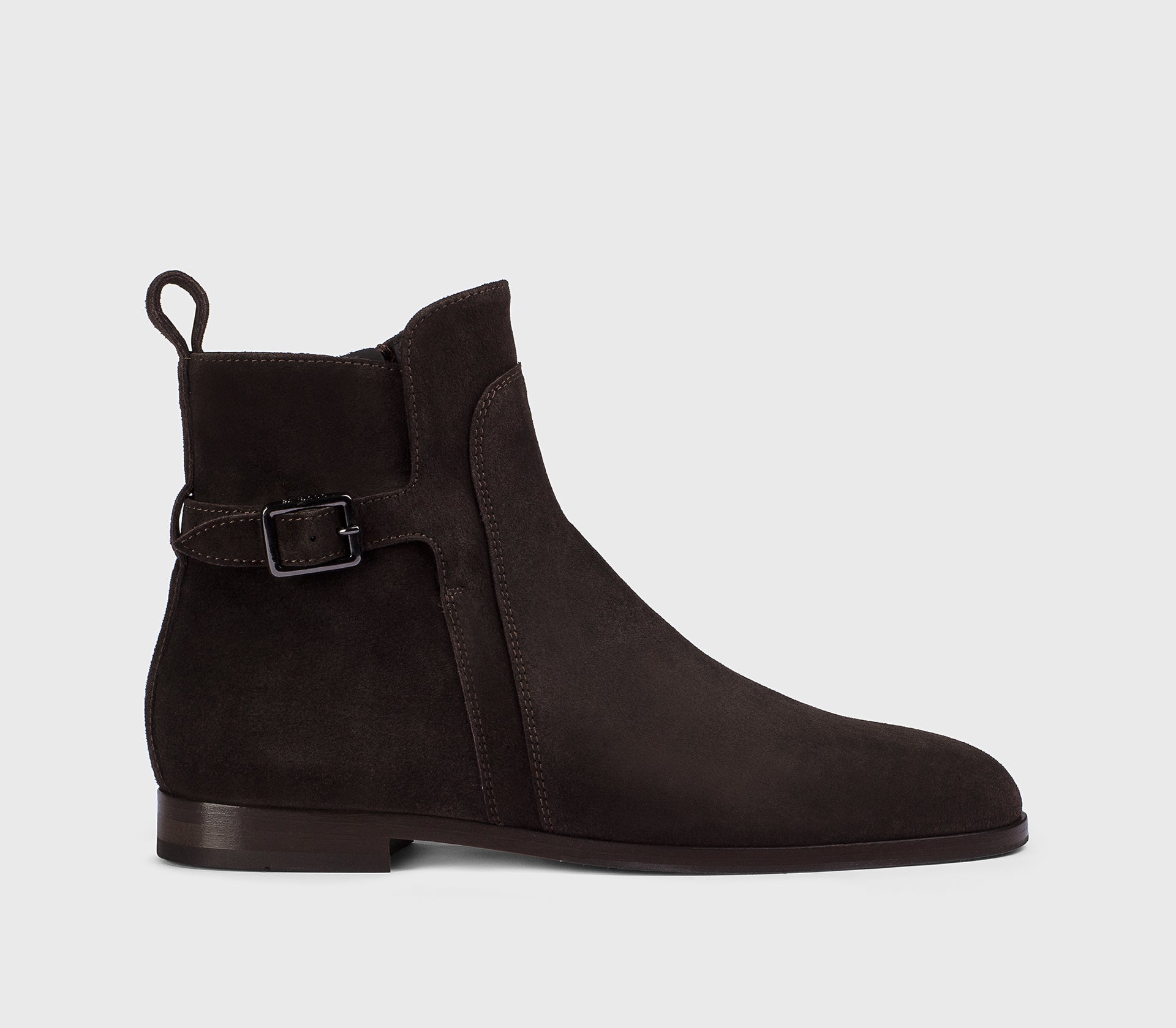 DD8946ELEAUF252TL03 - Stivaletto con cinturino in suede mogano