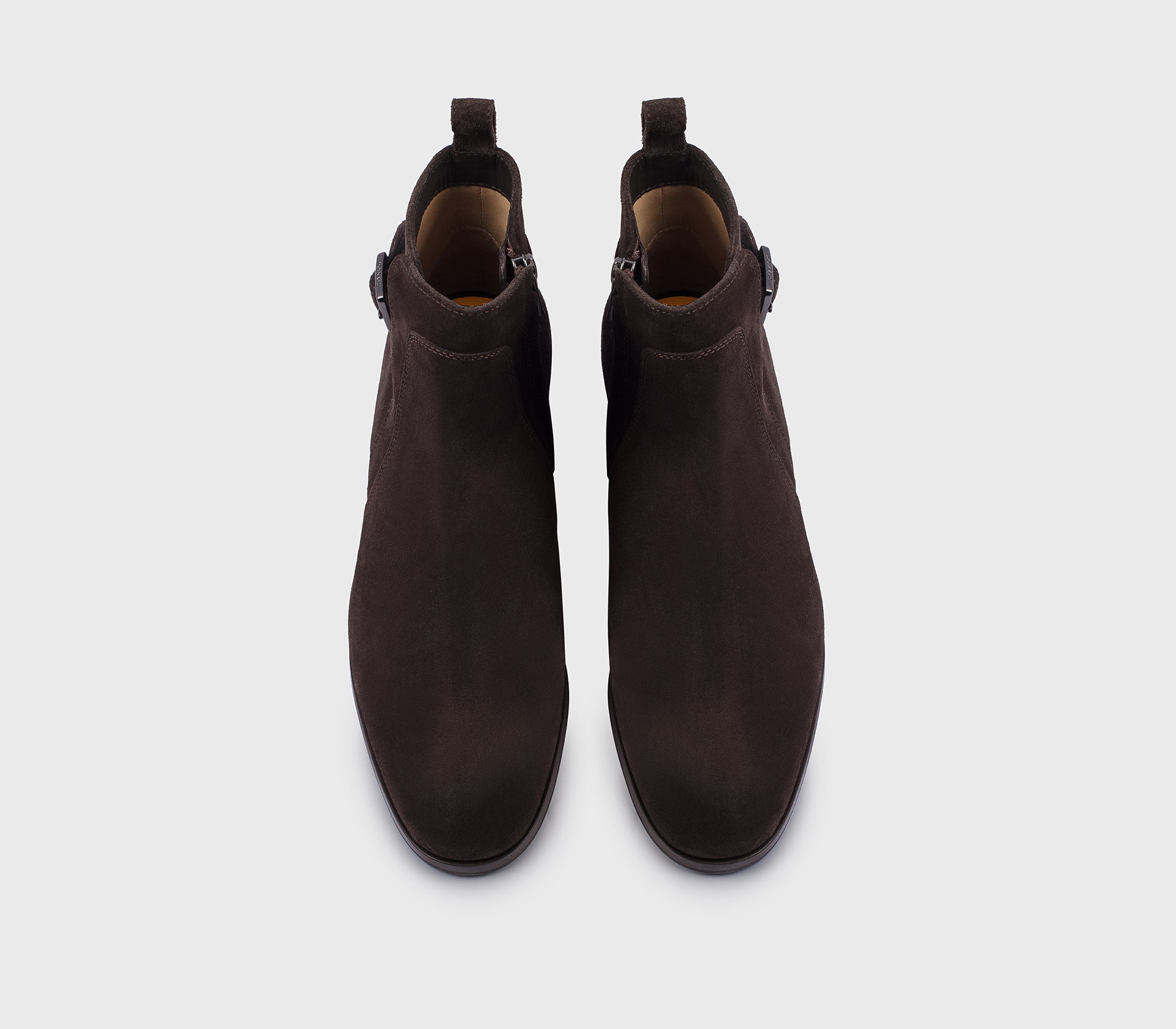DD8946ELEAUF252TL03 - Stivaletto con cinturino in suede mogano
