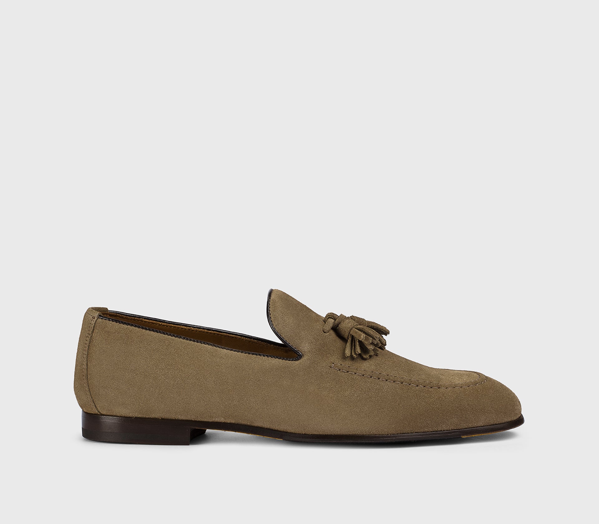 DU1080PANNUF009MM08 - Mocassino con nappine in suede cacao