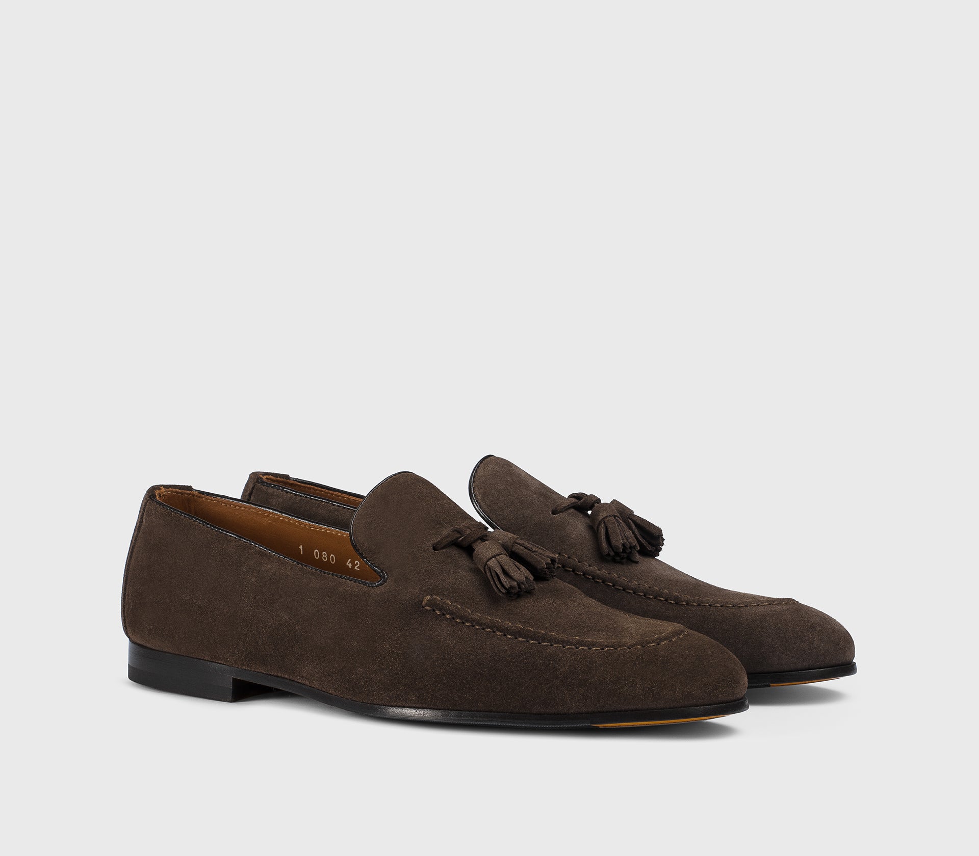 DU1080PANNUF009TM23 - Mocassino con nappine in suede marrone "terre"
