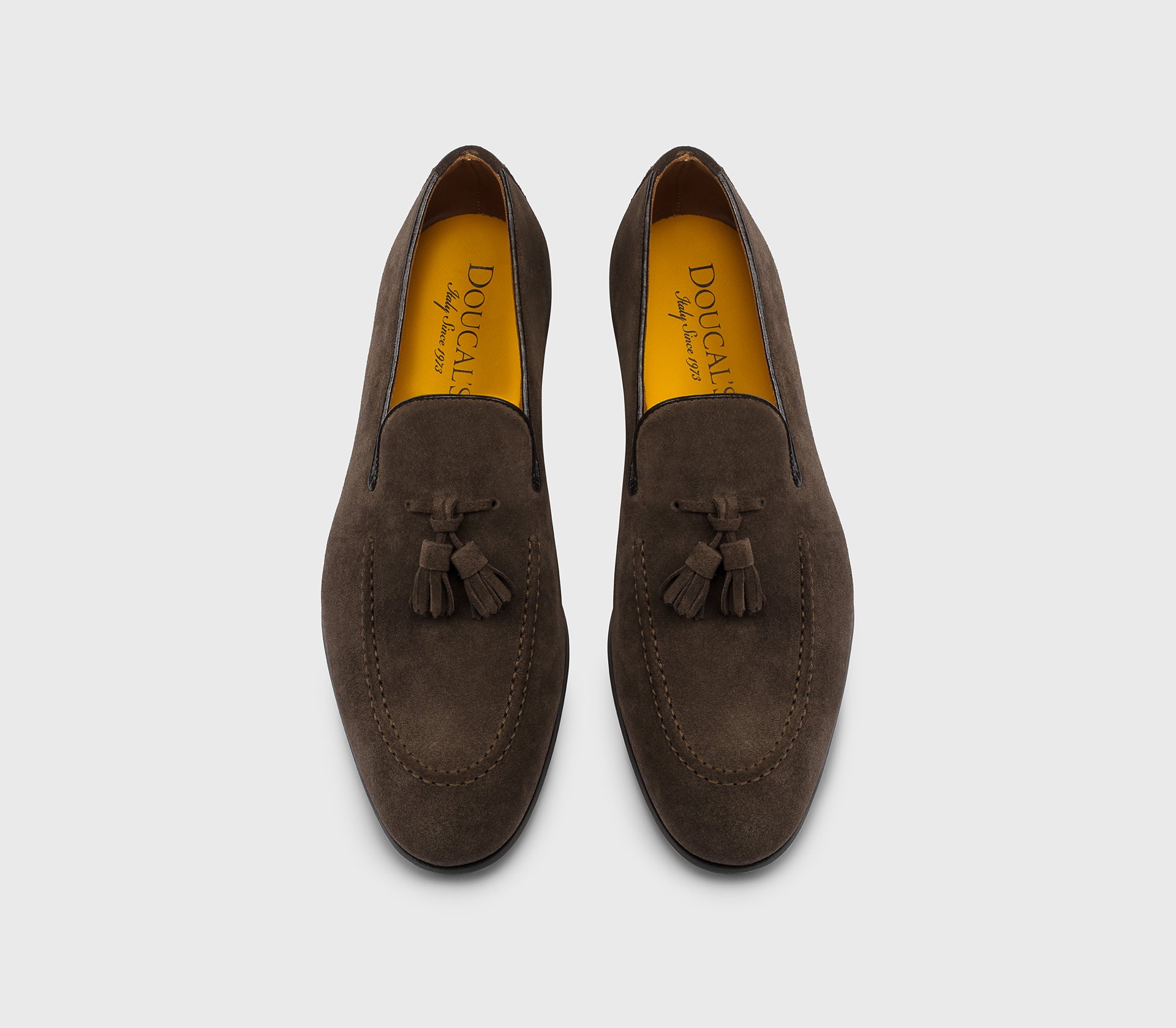 DU1080PANNUF009TM23 - Mocassino con nappine in suede marrone "terre"