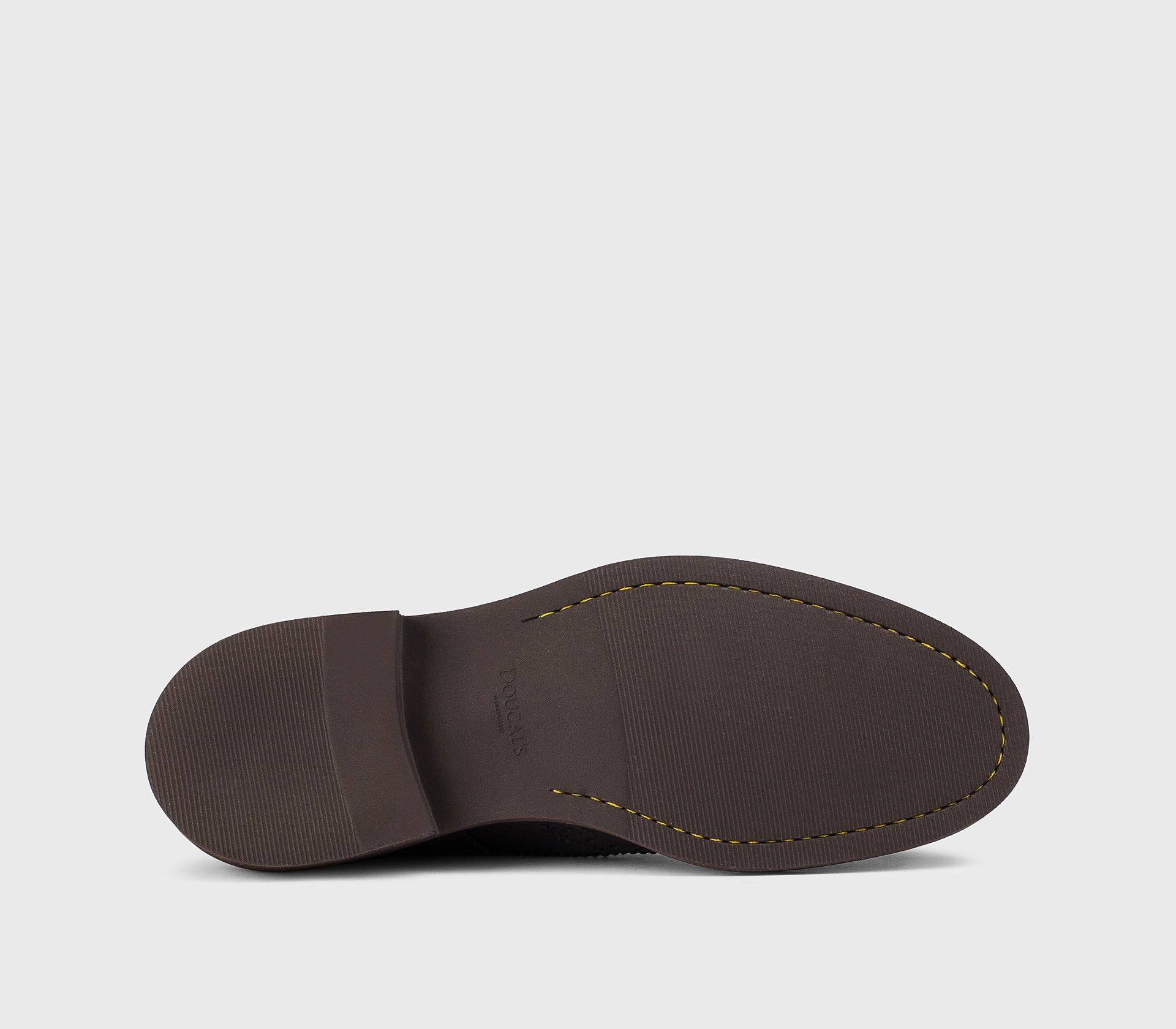 DU1367ROBEUZ225TM48 - Stringata coda di rondine in pelle marrone "fondente"