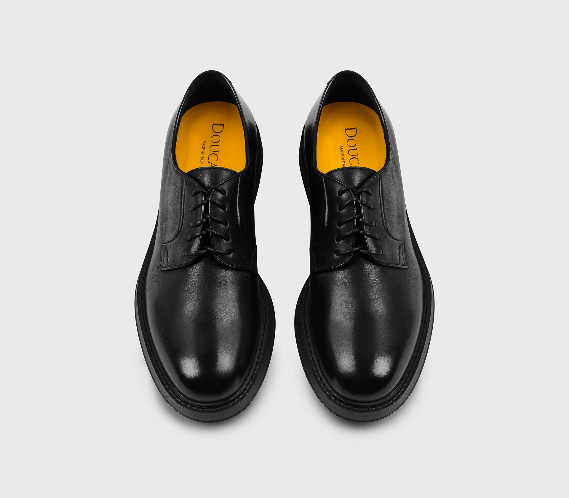 DU1385BRUXUF188NN00 - Stringata derby in pelle nera