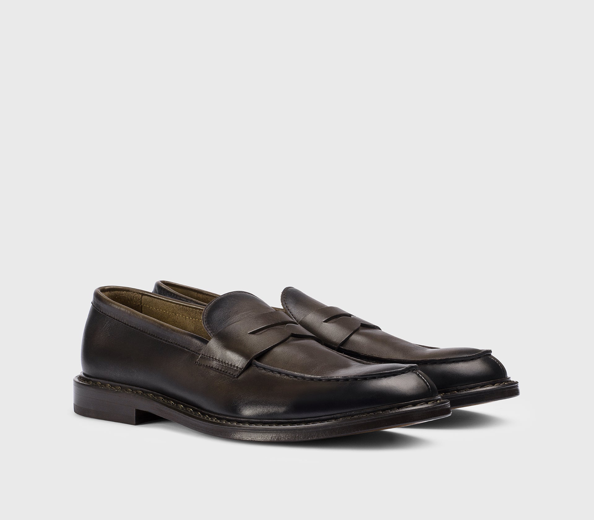 DU2405PHOEUY259TM00 - Mocassino in pelle testa di moro