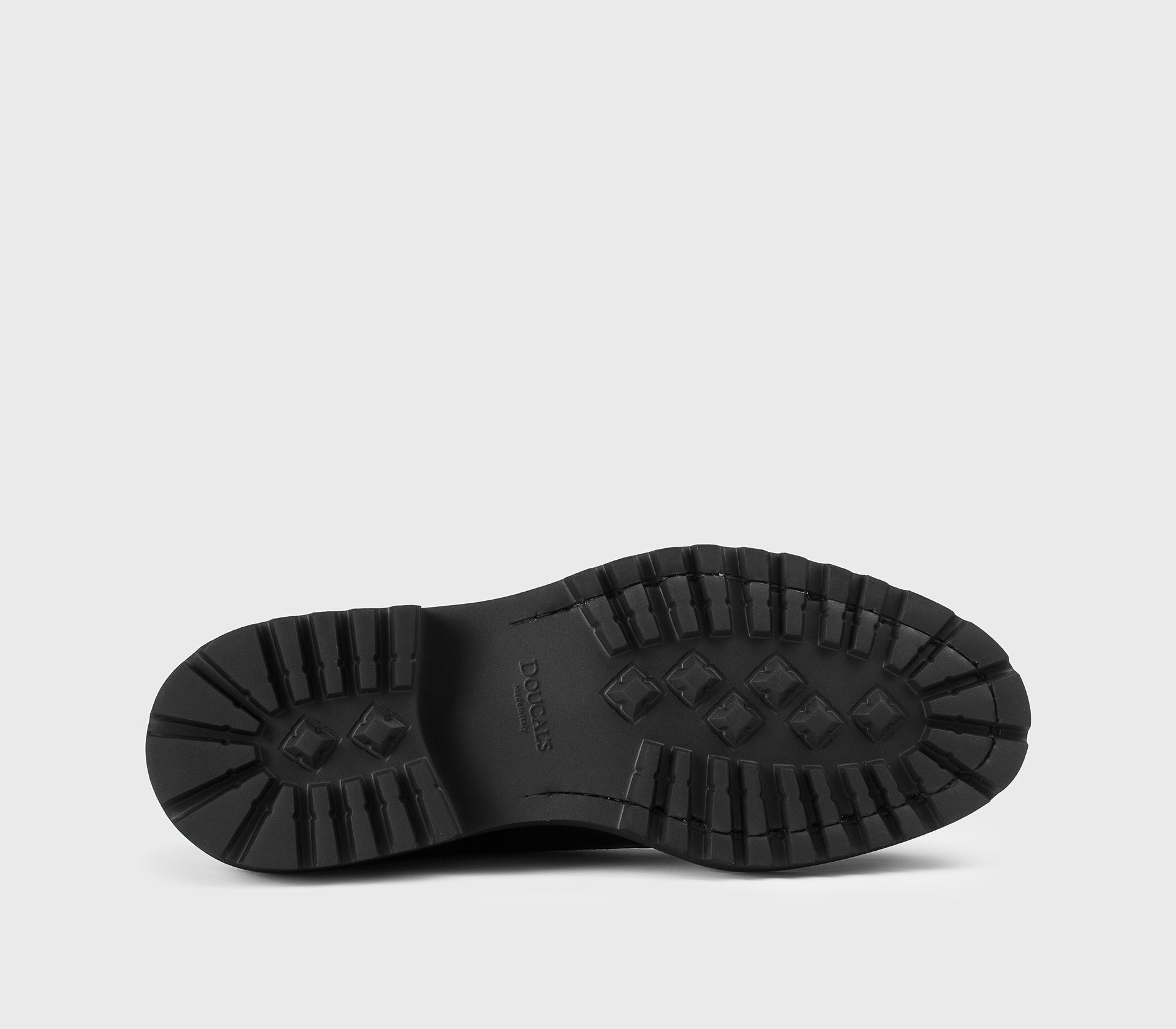 Chaussure à double boucle en cuir noir