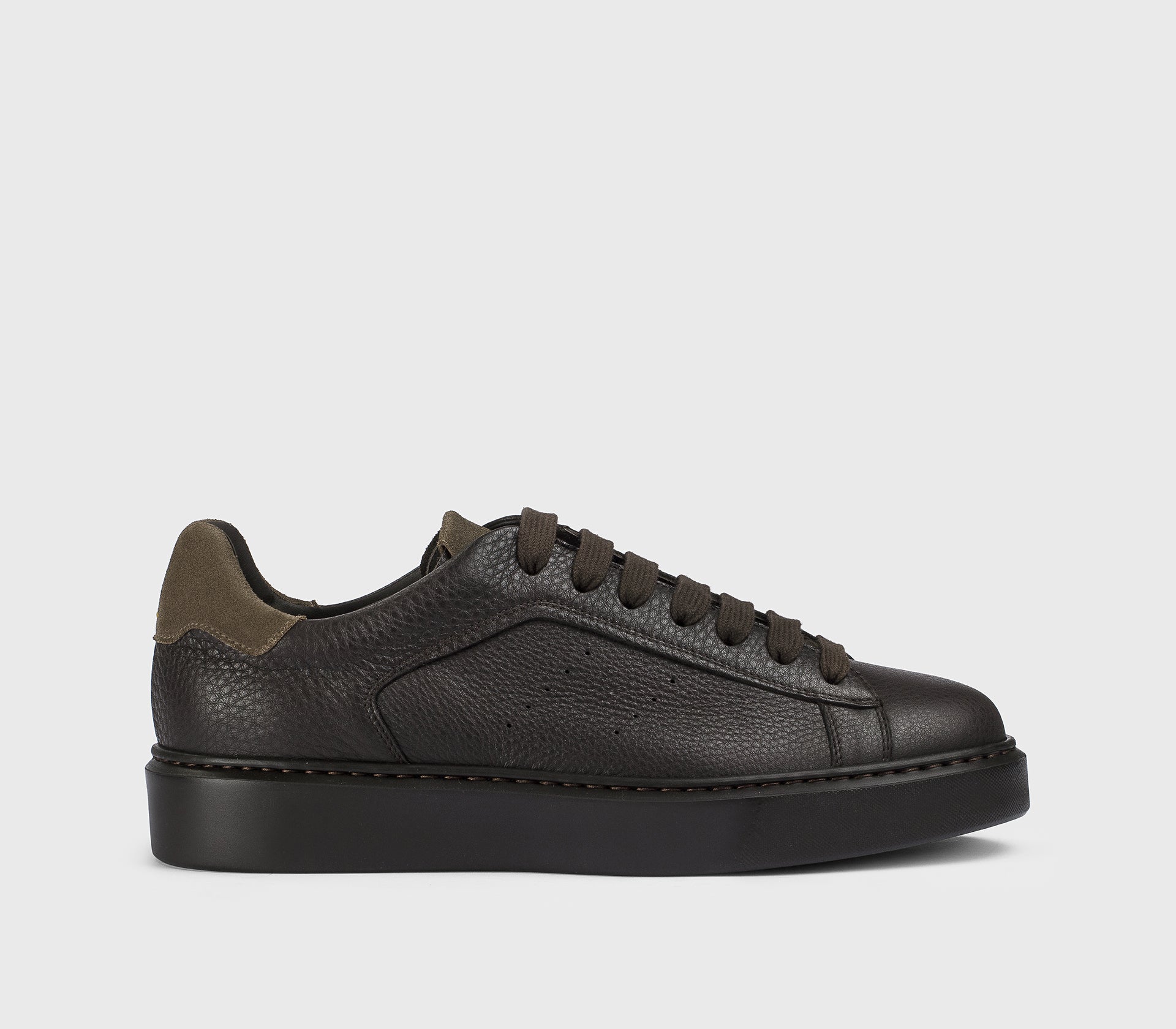 DU2852ALEXPF781TM49 - Sneaker in pelle creta con dettaglio in suede