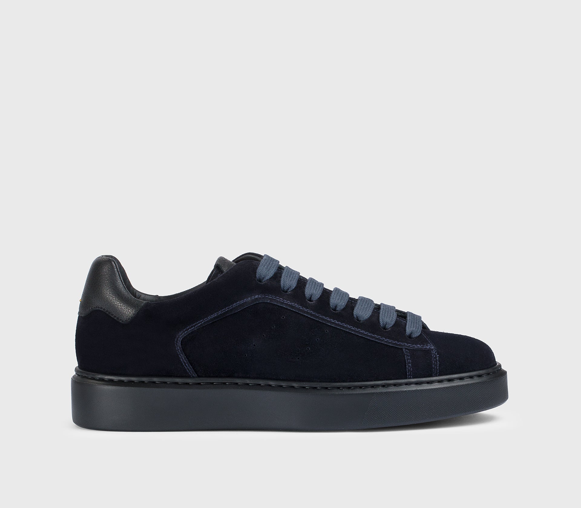 DU2852ALEXPF880NB33 - Sneaker in suede blu con dettaglio in pelle