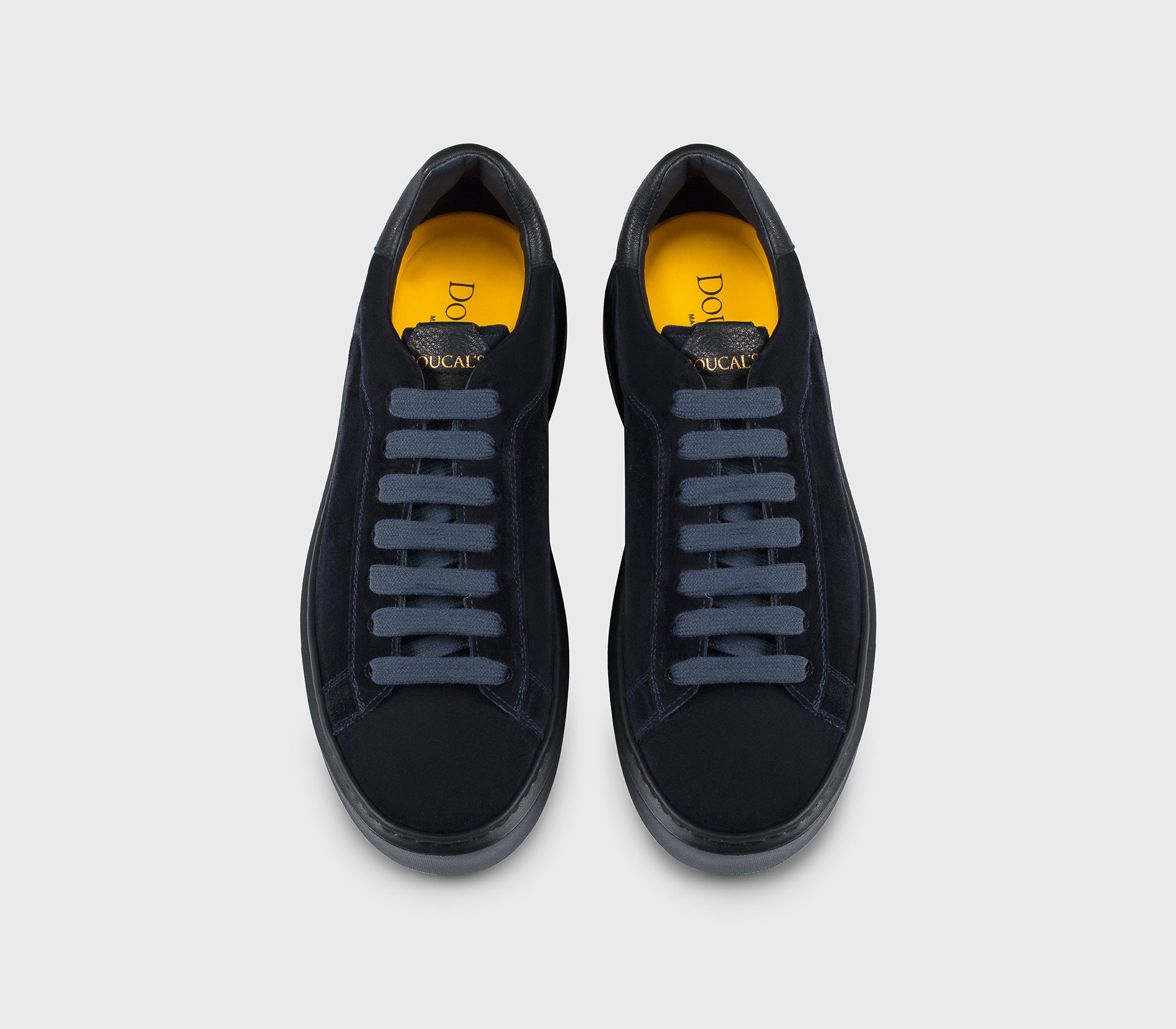 DU2852ALEXPF880NB33 - Sneaker in suede blu con dettaglio in pelle