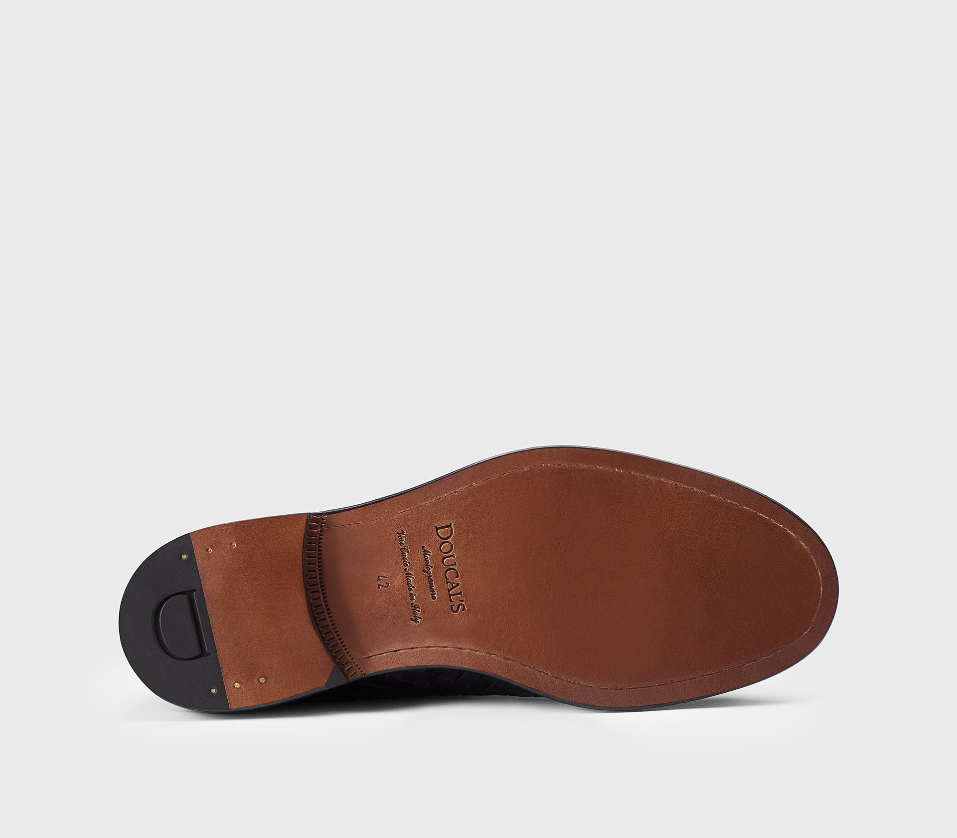 DU3142PHOEUY195NN00 - Stringata in pelle intrecciata nera