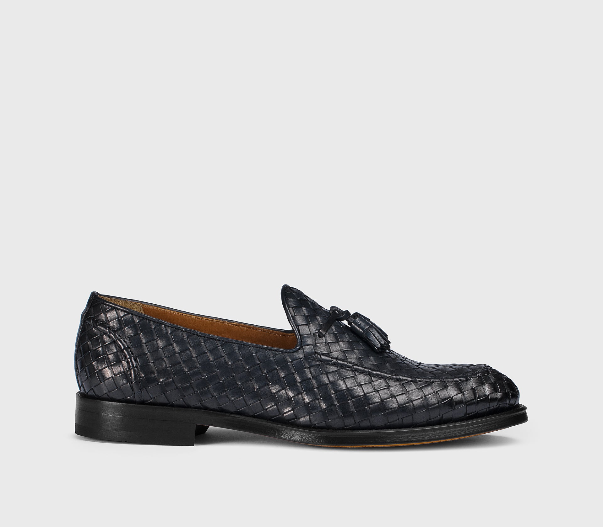 Mocassino da uomo in pelle intrecciata| blu - Doucal's
