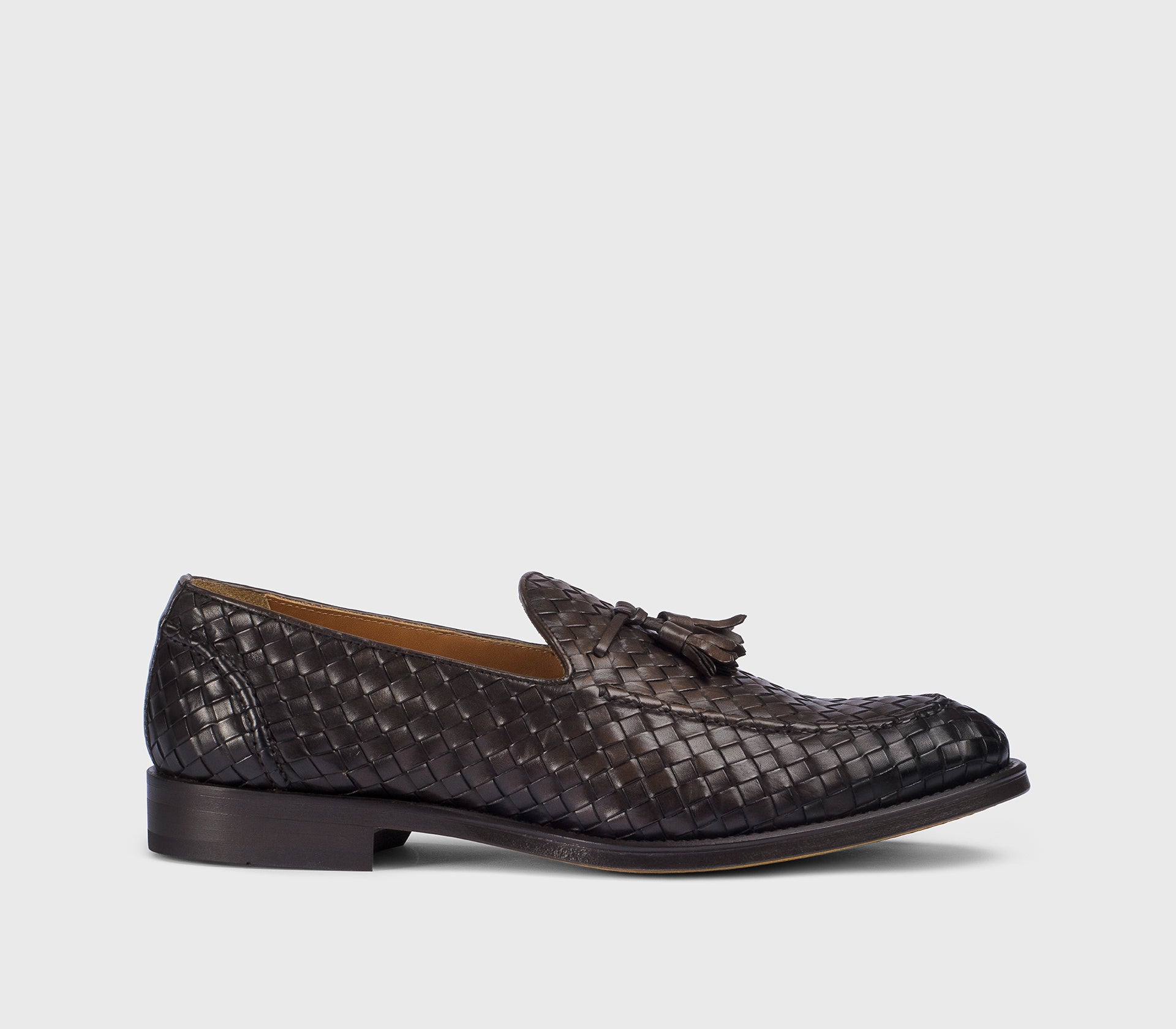 Mocassino da uomo in pelle intrecciata| testa di moro - Doucal's