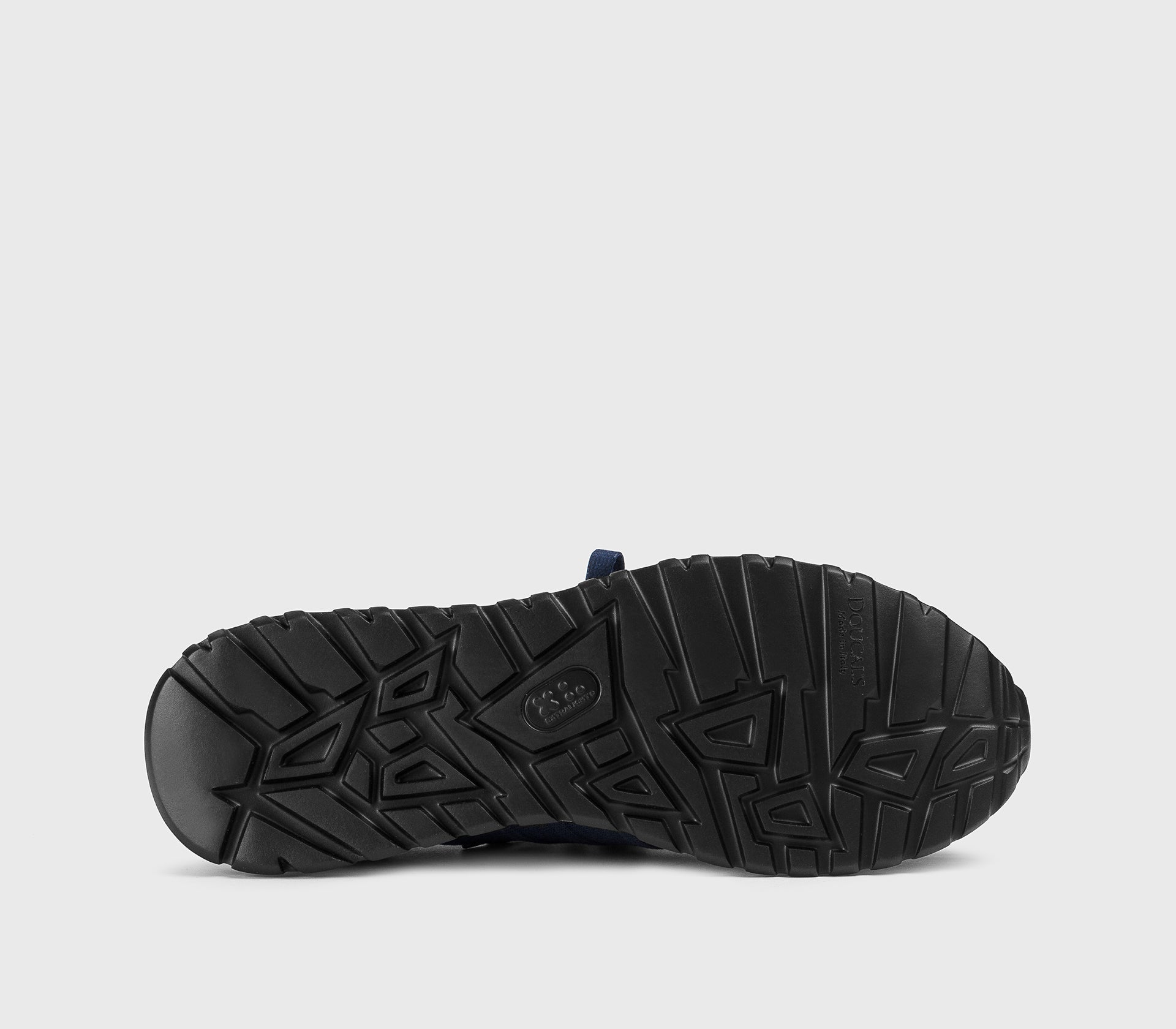 Sneaker aus technischem Gewebe und blauem Leder
