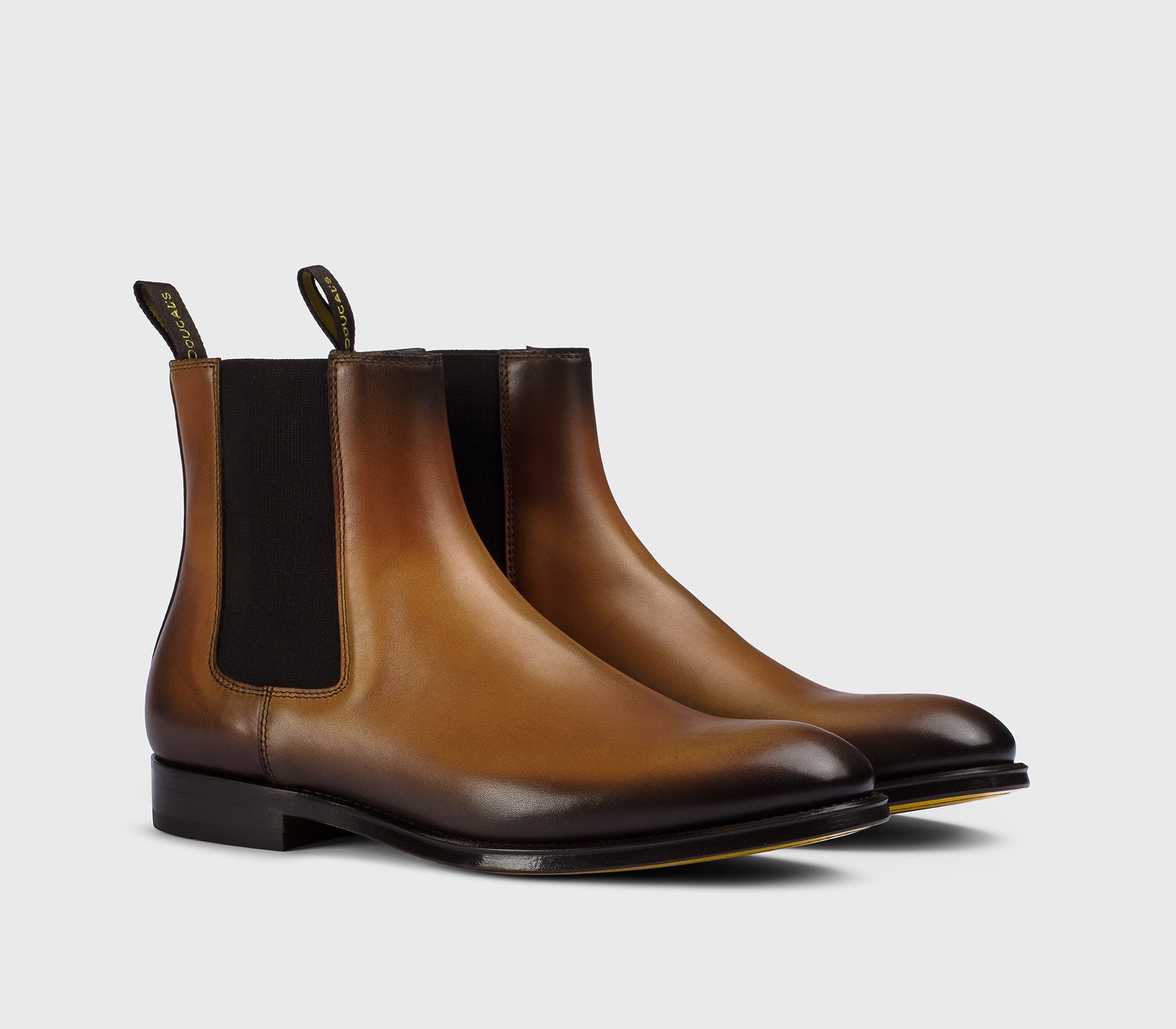 Stiefelette aus karamellfarbenem Leder