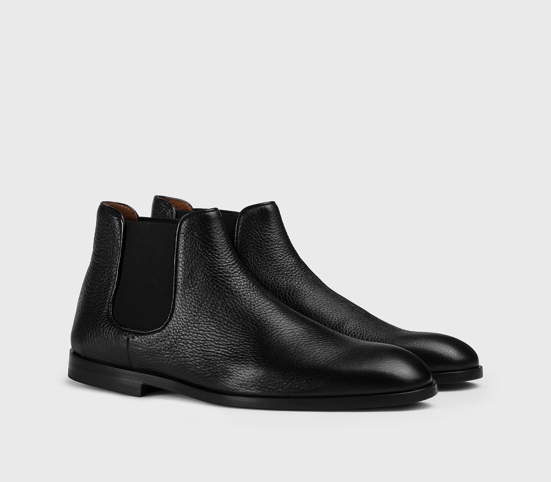Stiefelette aus schwarzem Hirschleder