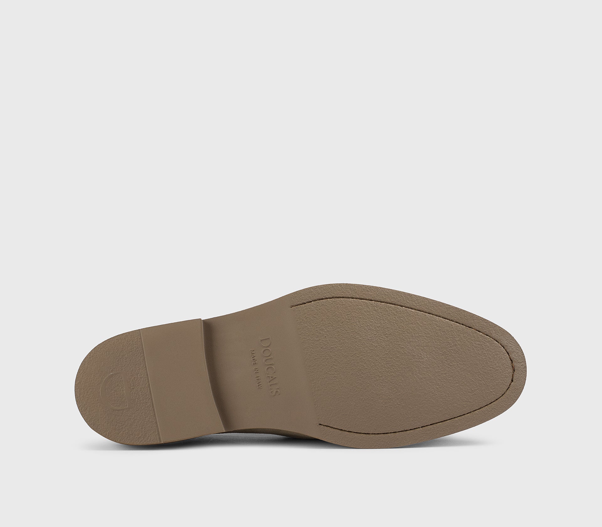 Mokassin aus sandfarbenem Veloursleder