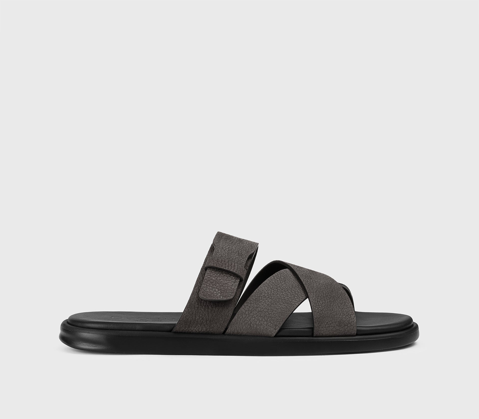 DU3299MYKOUF249NN06 - Sandalo multifascia in pelle grigio scuro
