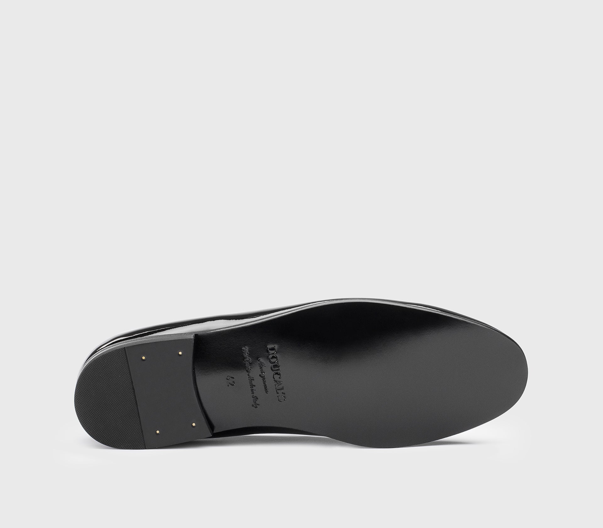 Mocassin en cuir vernis noir