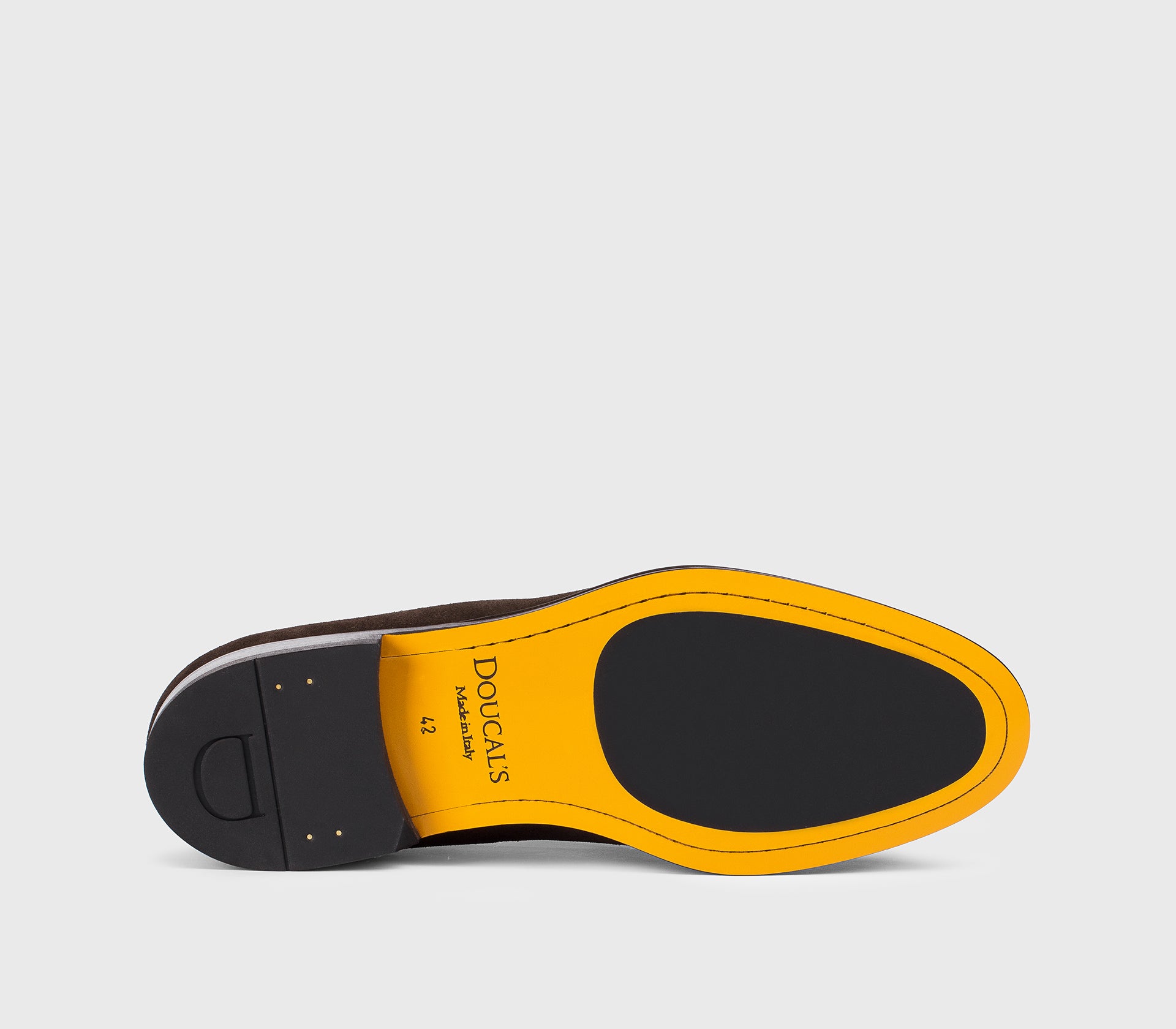 DU3339ORVNUF009TM23 - Mocassino con nappine in suede marrone "terre"