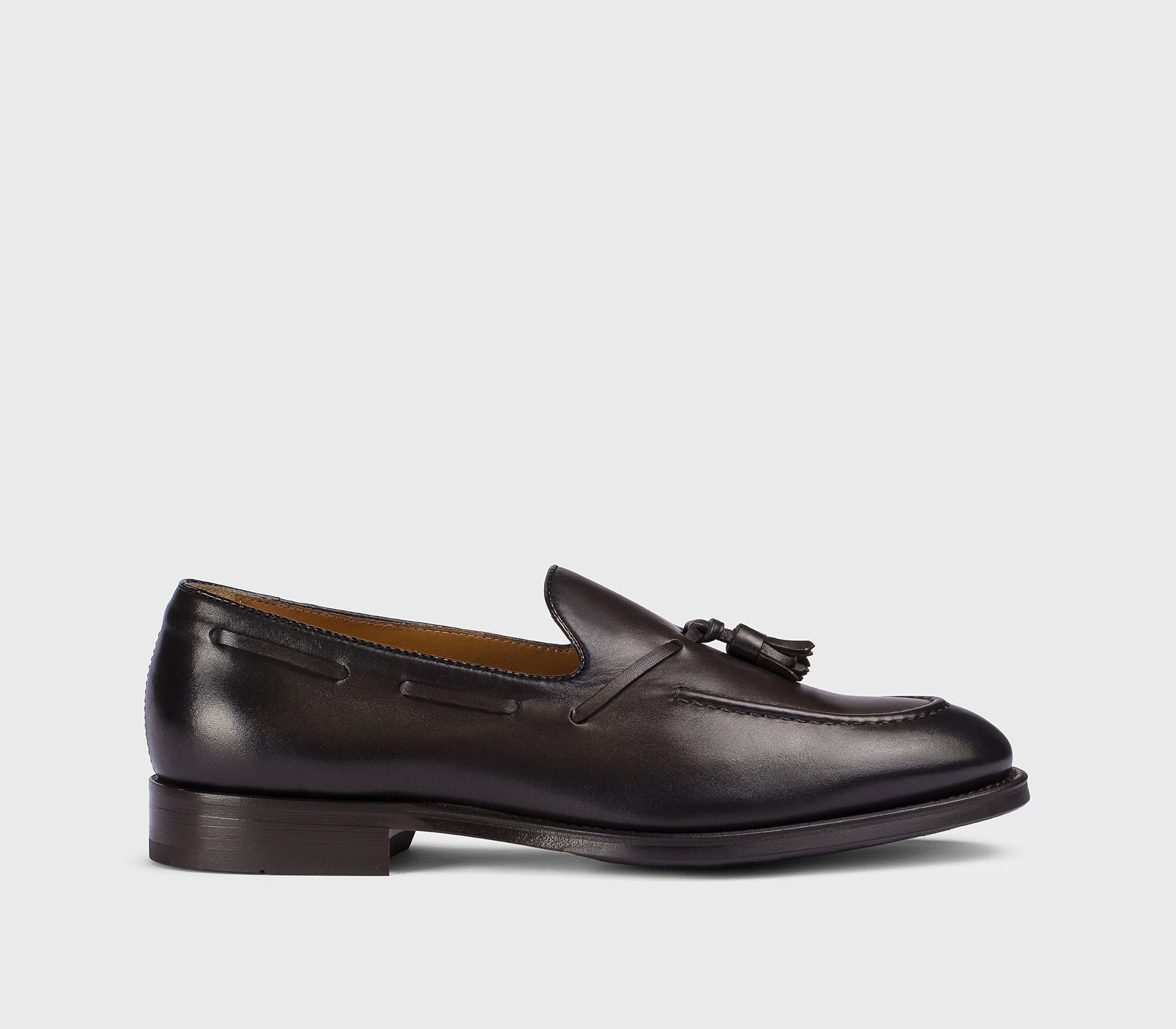DU3339ORVXUF259TM00 - Mocassino con nappine in pelle testa di moro