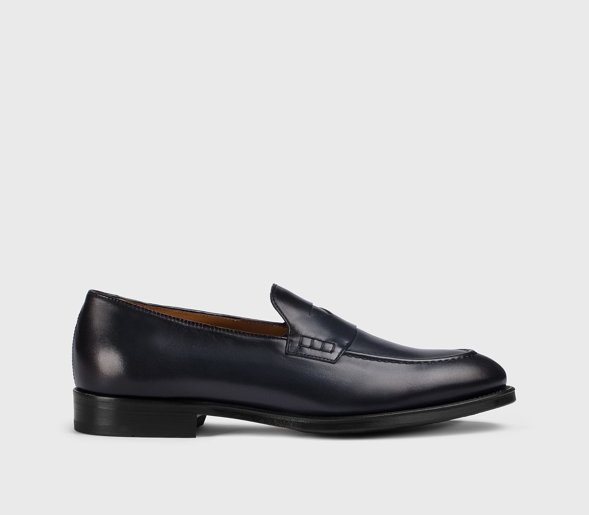 DU3340ORVXUF259NB00 - Mocassino penny in pelle blu