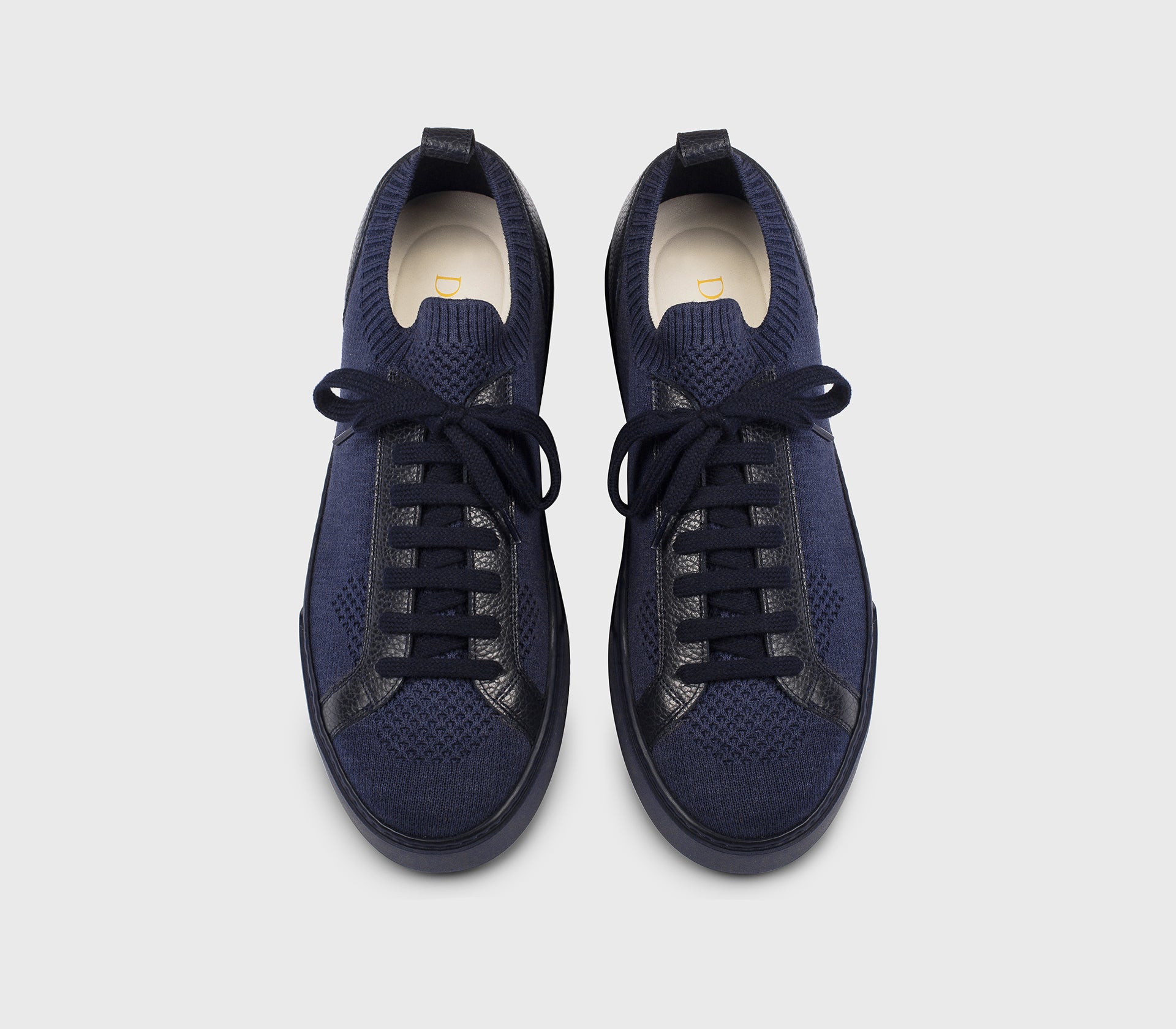 DU3381SPENPZ830BB00 - Sneaker in tessuto tecnico e pelle blu