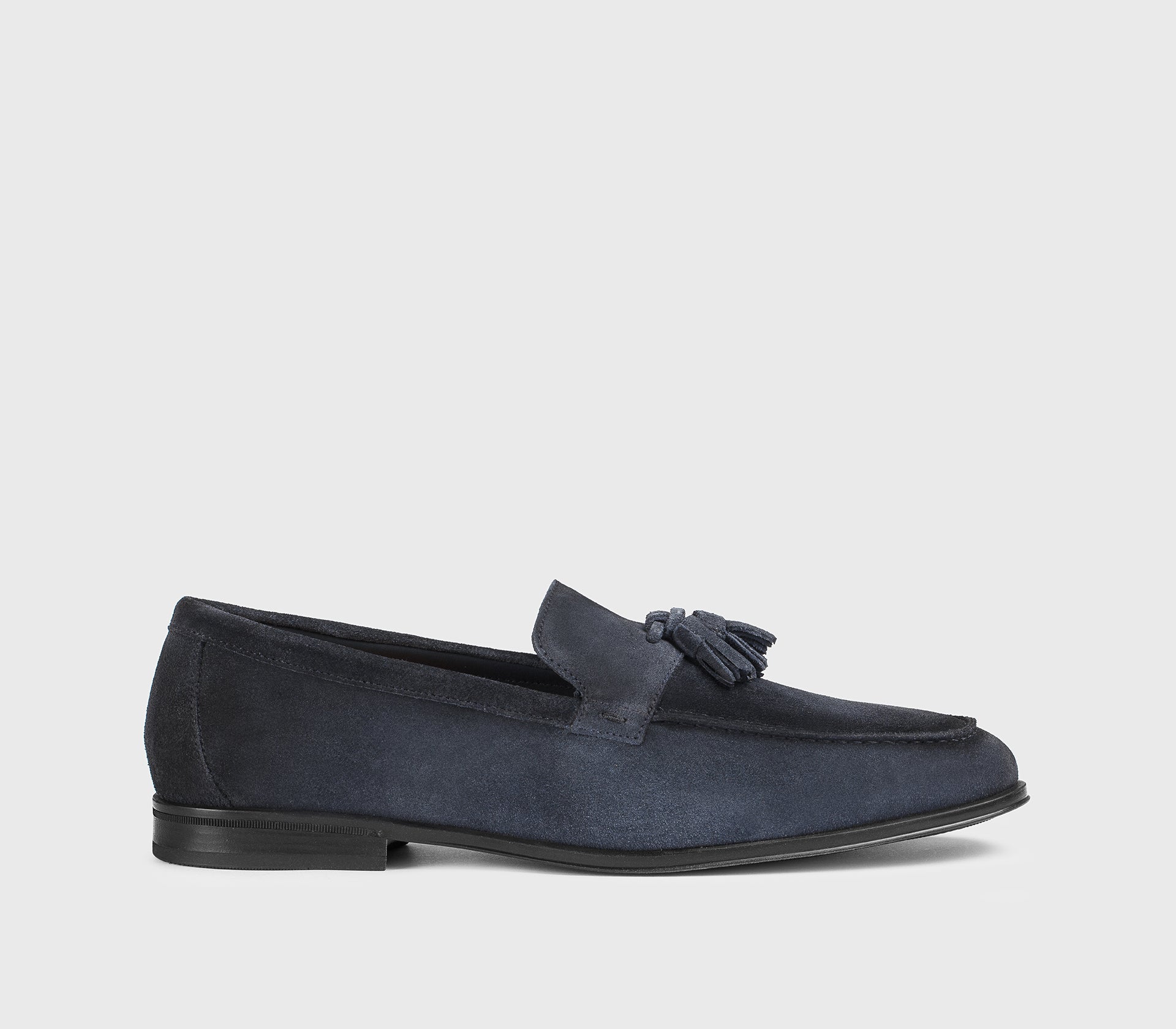 DU3383NOTTUY260NB15 - Mocassino in suede con nappine blu