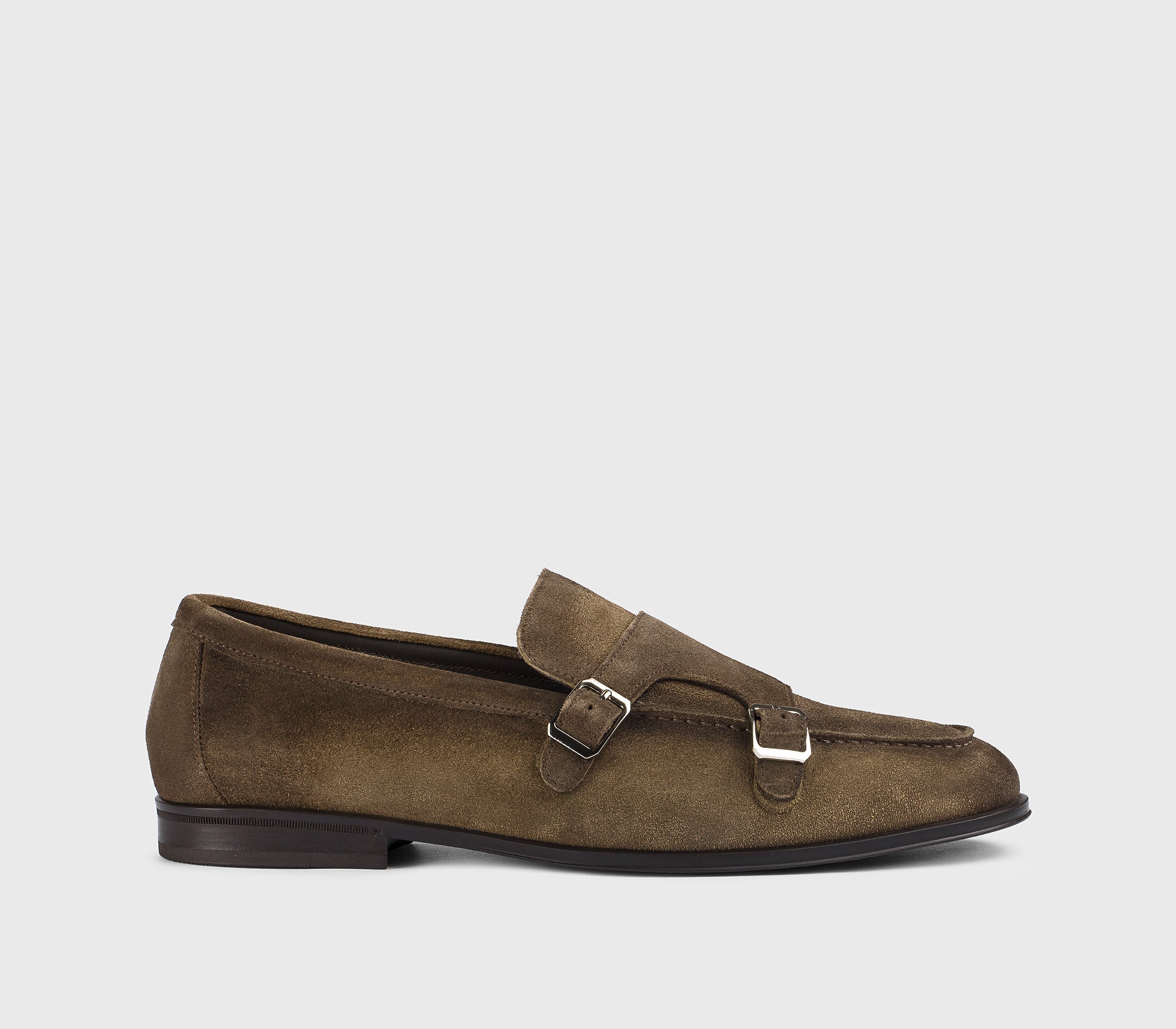 DU3384NOTTUY260TM08 - Mocassino doppia fibbia in suede cacao