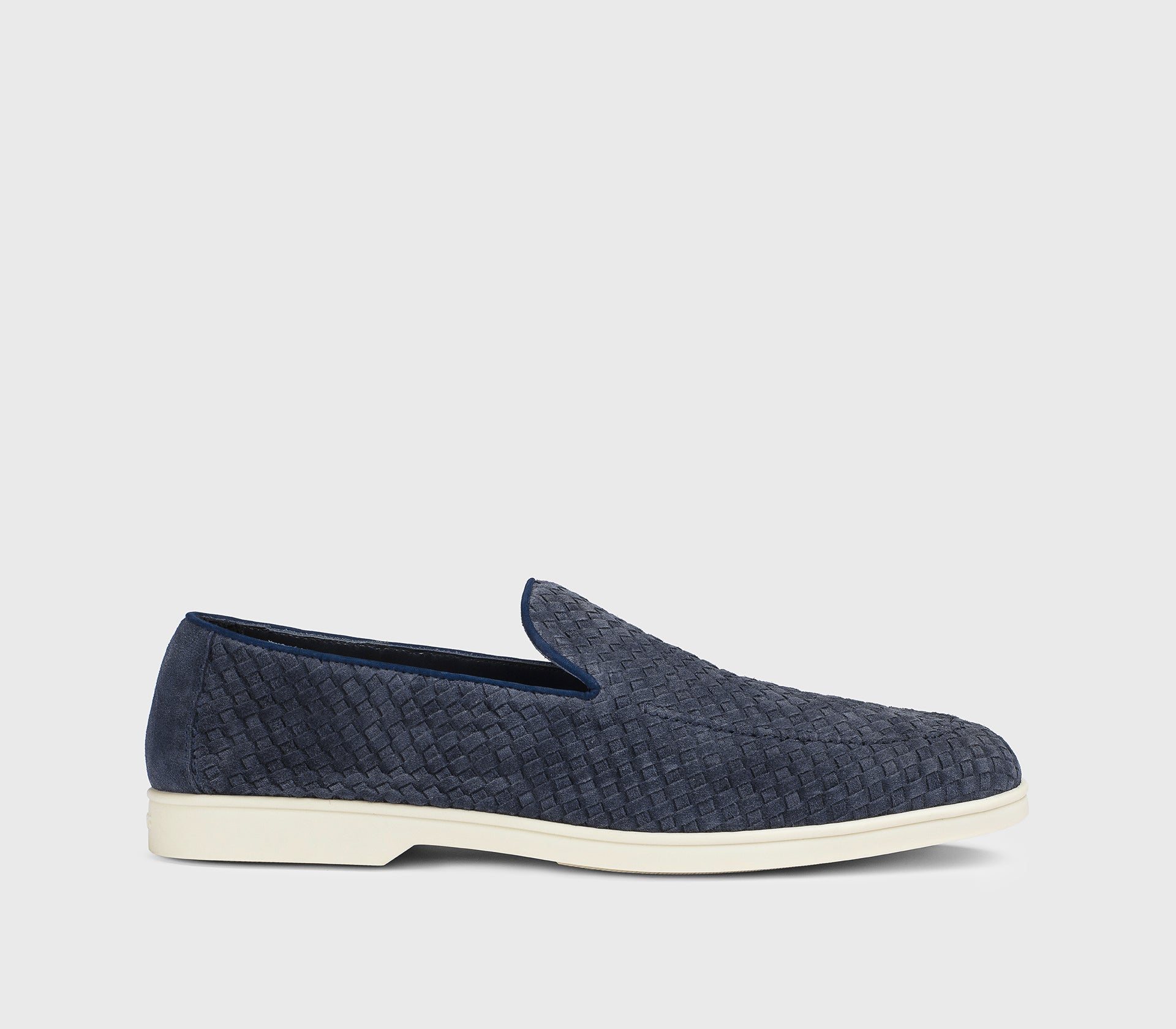 Mocassino da uomo in suede intrecciato | blu - Doucal's