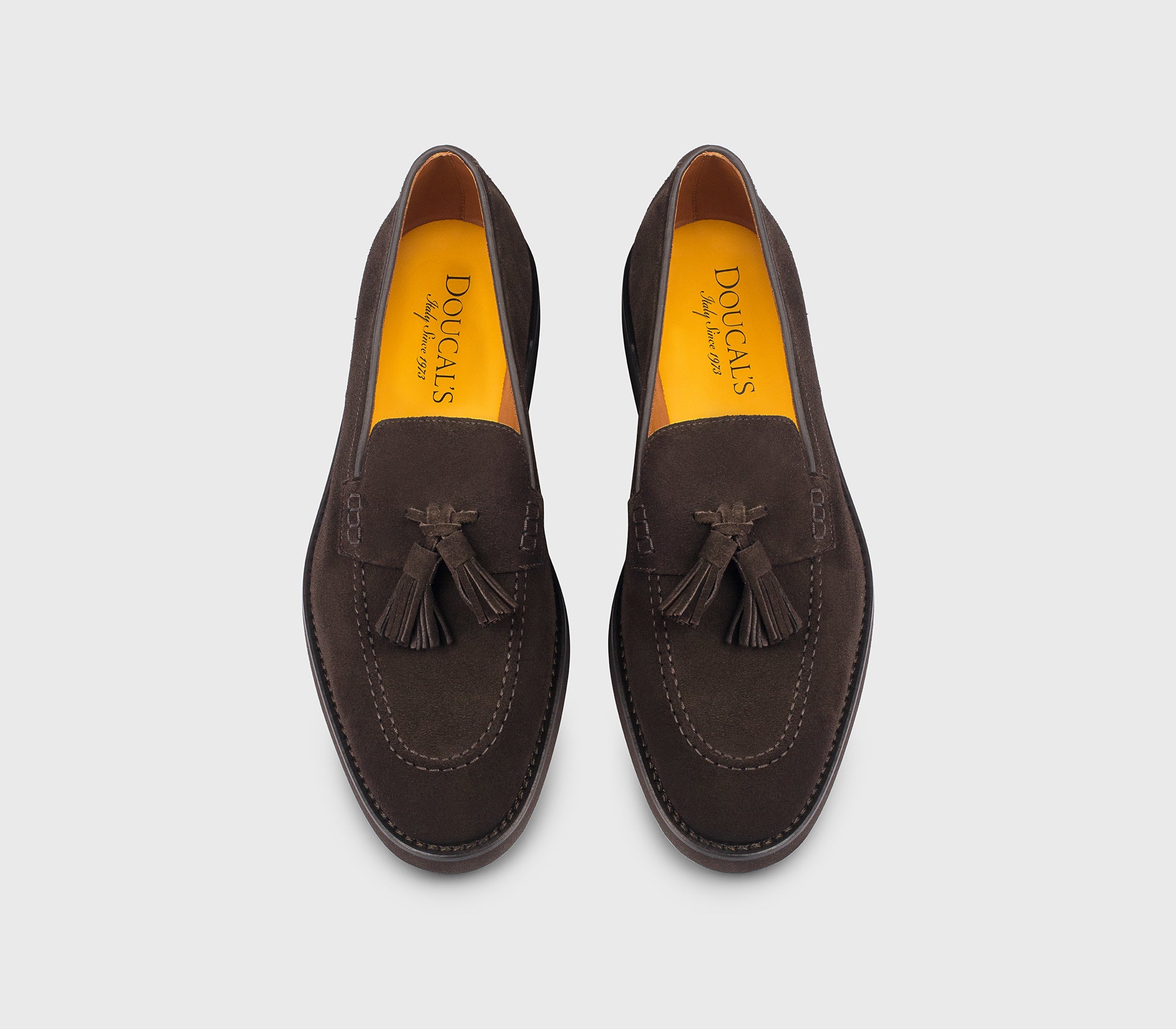 DU3420SALOUF009TM23 - Mocassino con nappine in suede marrone "terre"