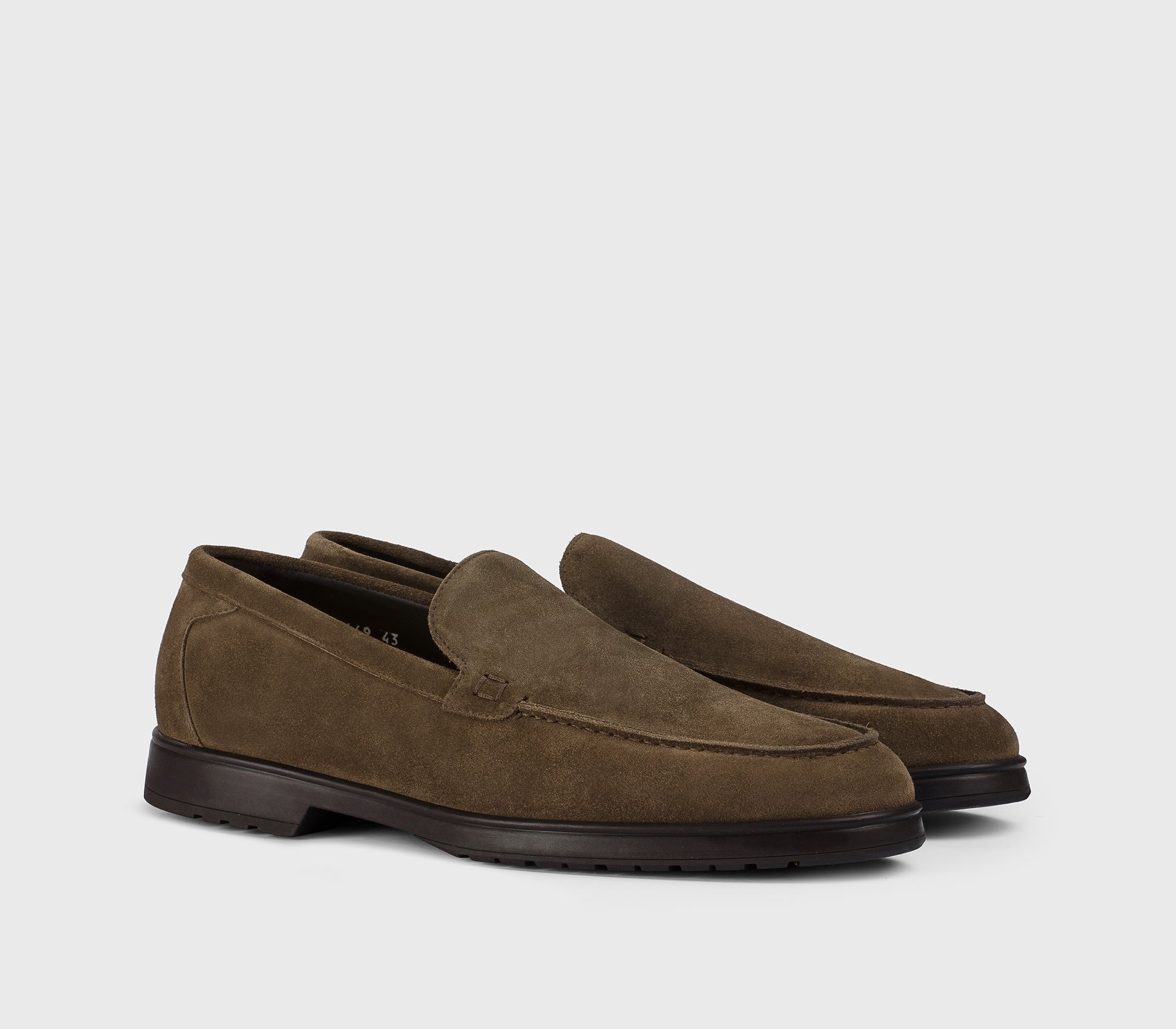 DU3469JEREUF009TC05 - Mocassino in suede marrone "havana"