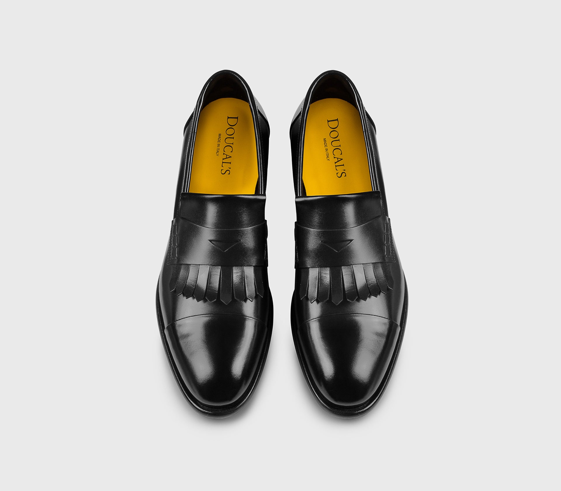 DU3478FREDUF159NN00 - Mocassino con frangia in pelle nera